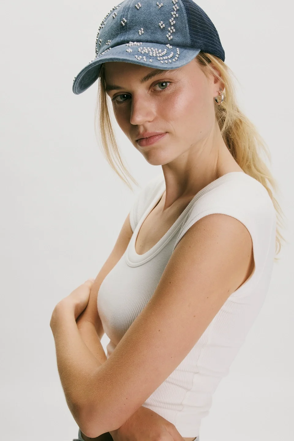 So Billie Studdded Washed Baseball Cap - 1