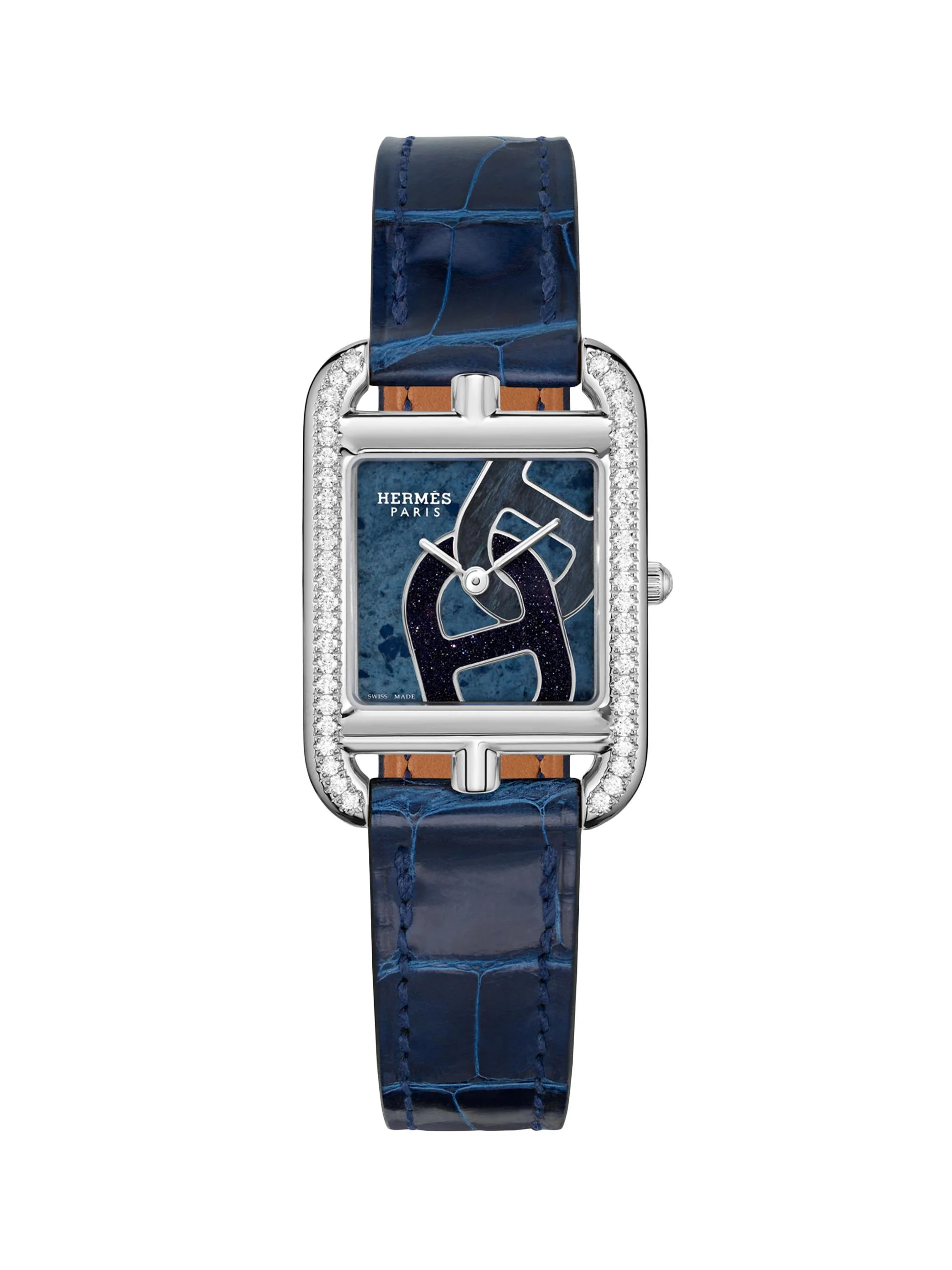 Women's Cape Cod Anchor Chain Stainless Steel, Dumortierite & Alligator-Strap Watch/31MM - Steel - 1