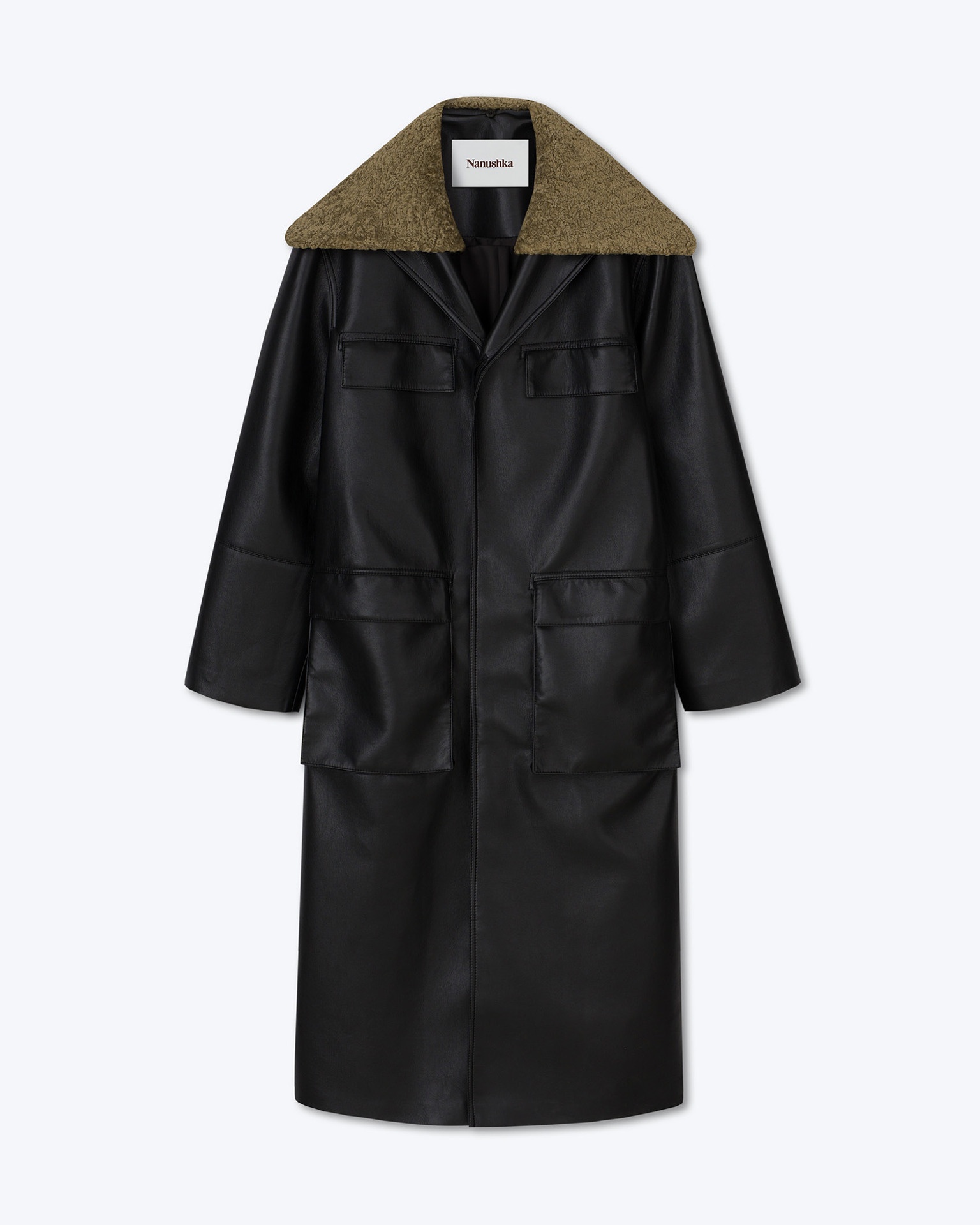 CORVIN - Patch pocket coat - Black/khaki - 1