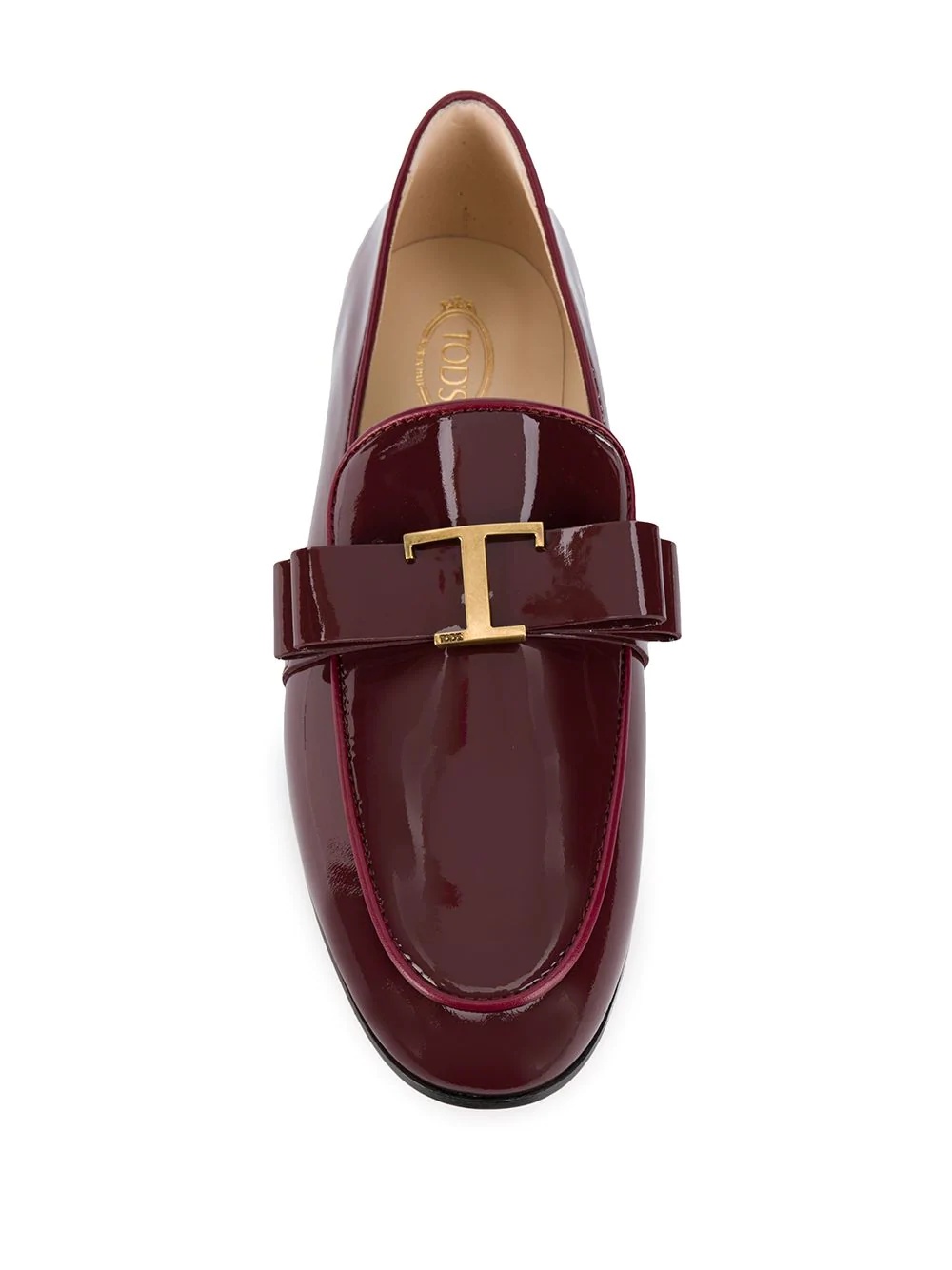 T-logo almond-toe loafers - 4