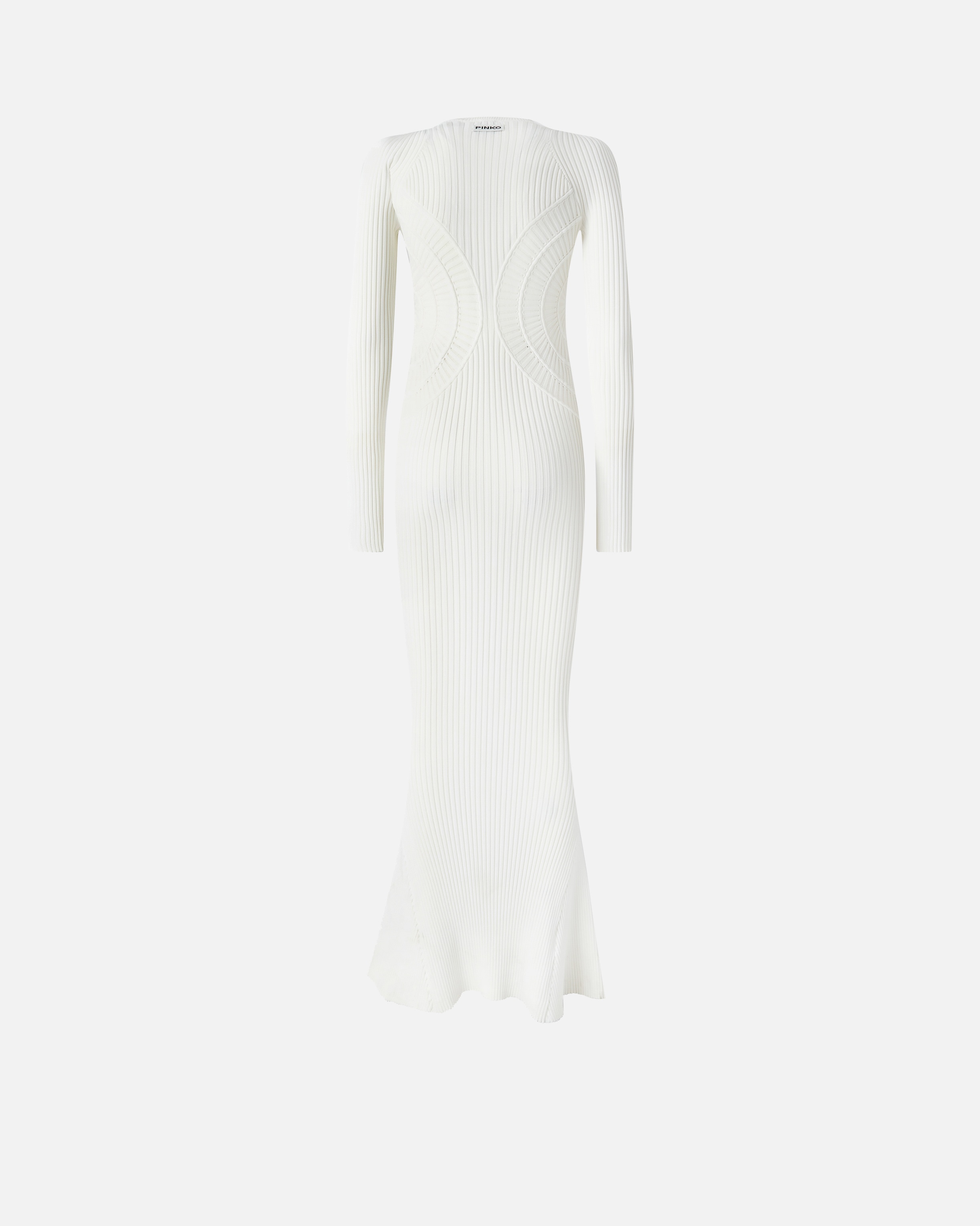 SLIM-FITTING RIBBED KNIT LONG DRESS - 6