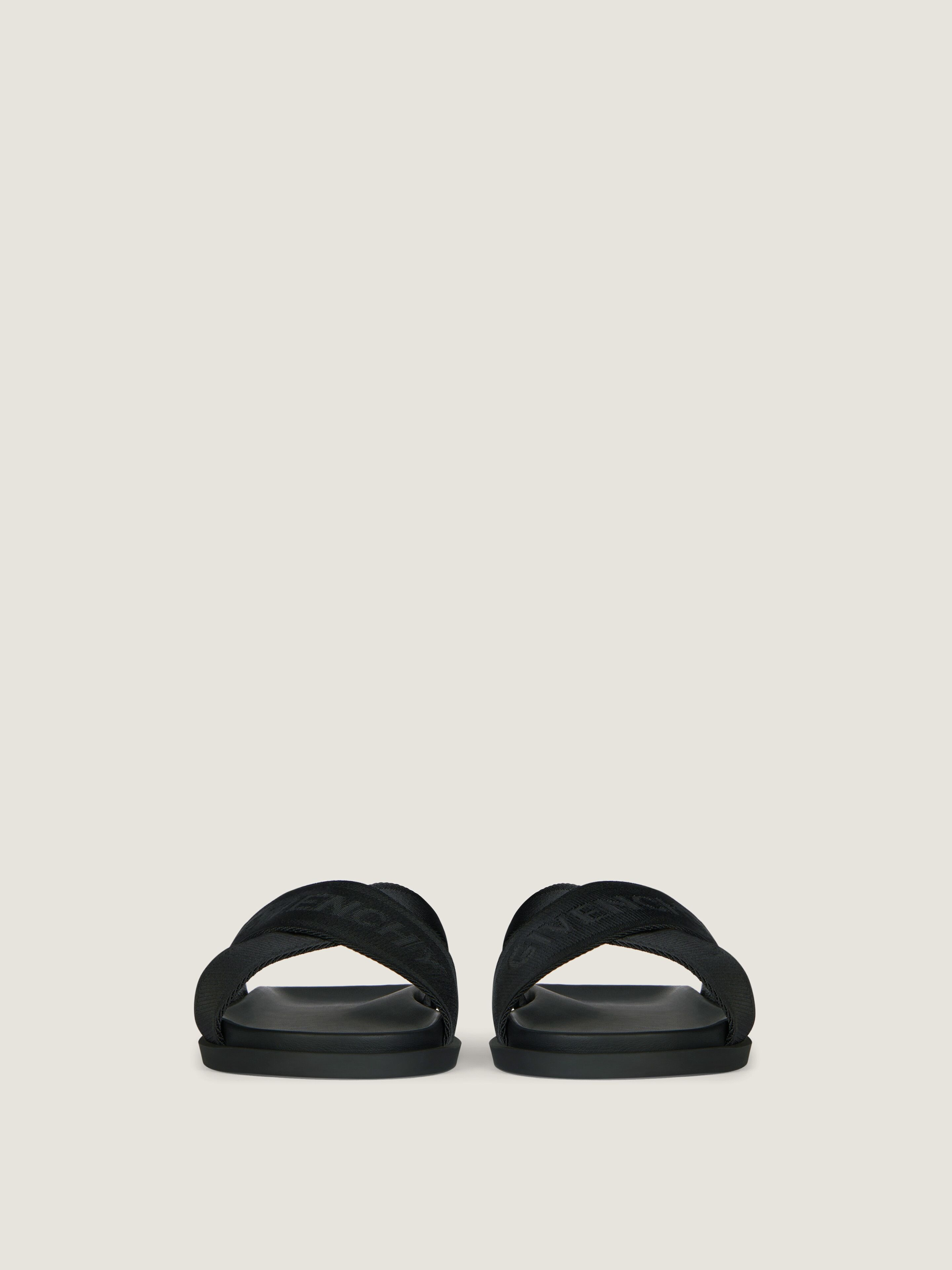 G PLAGE SANDALS WITH CROSSED STRAPS IN WEBBING - 2