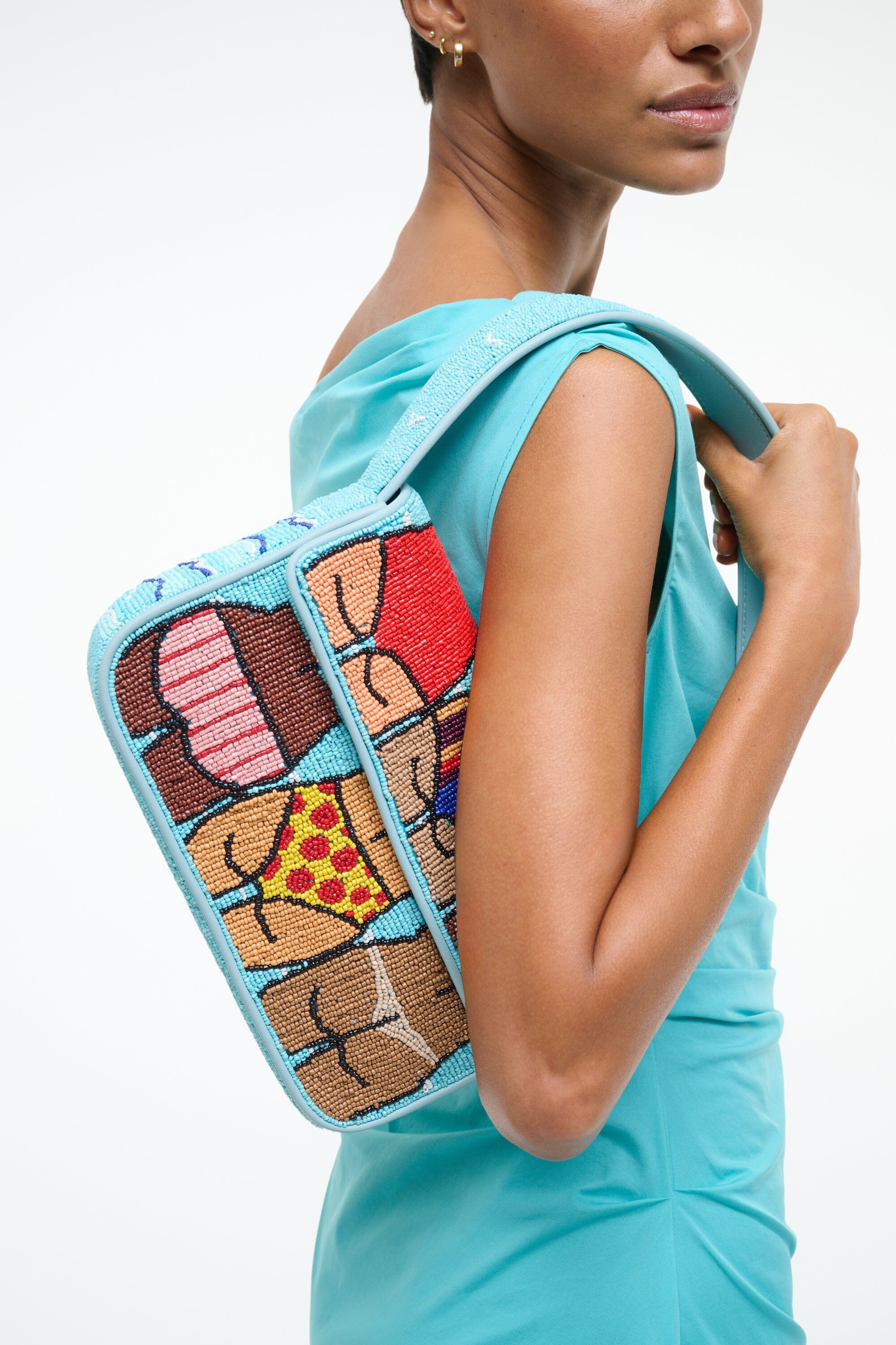 STAUD TOMMY BEADED BAG BEACH BUMS - 4