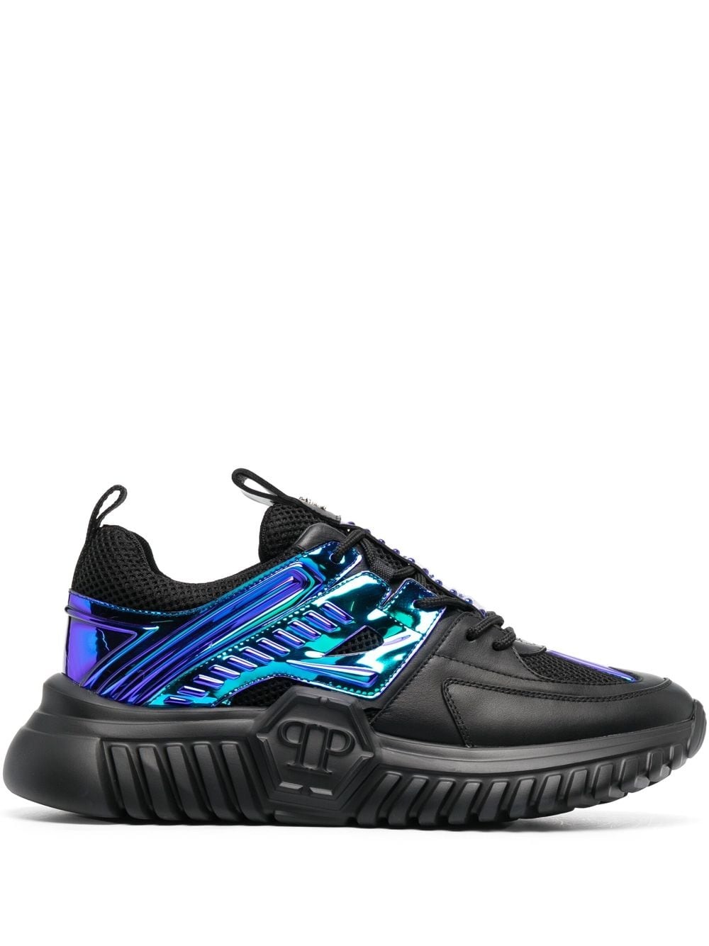 holographic-effect low-top sneakers - 1