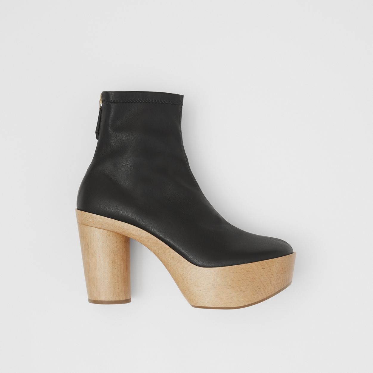 Lambskin and Wood Platform Boots - 2