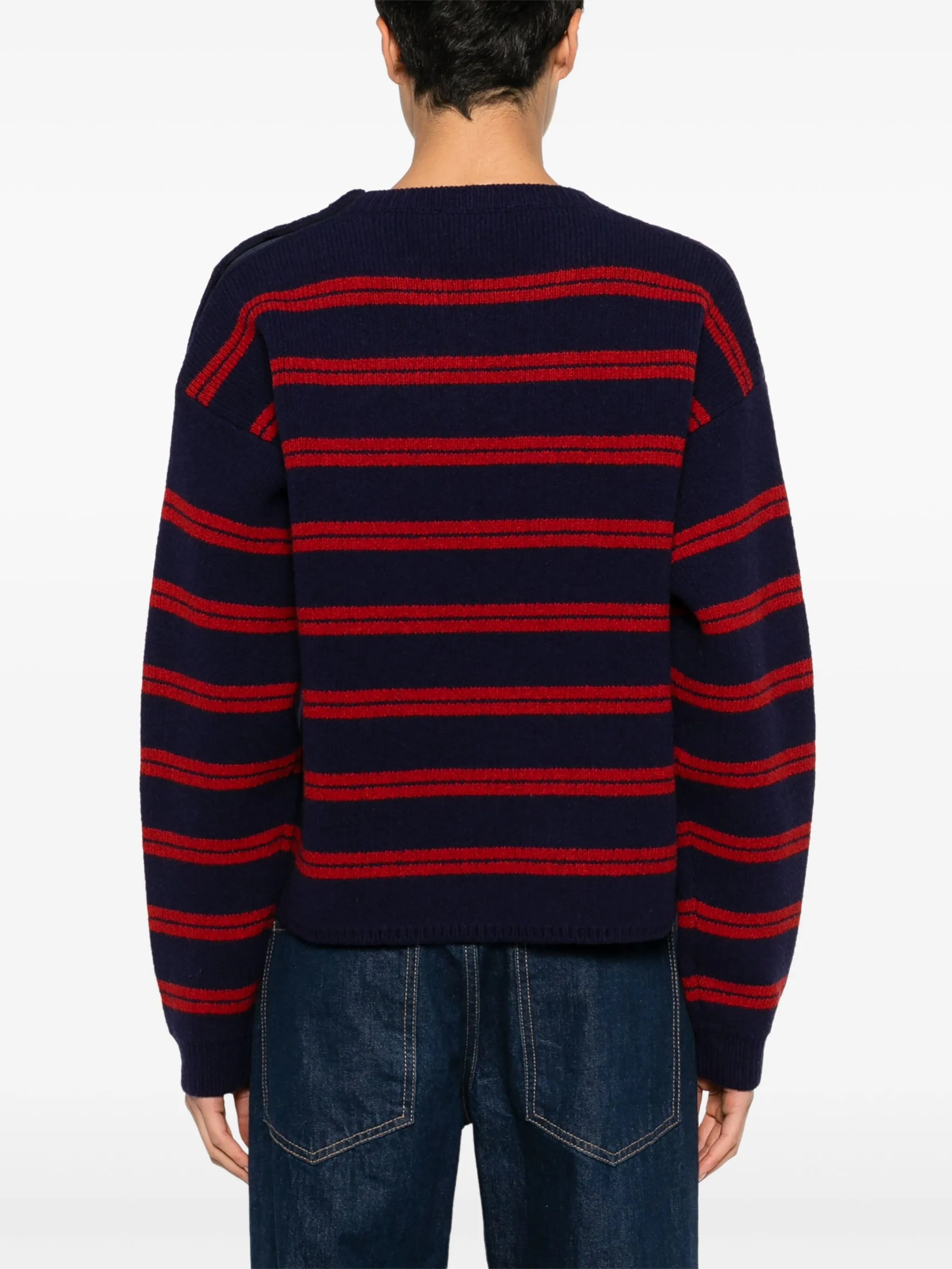striped knitted jumper - 4