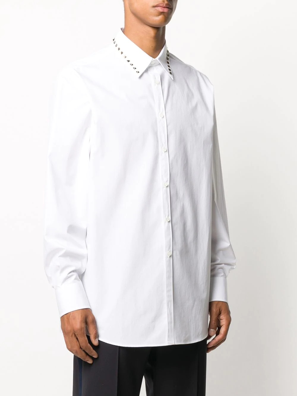 Rockstud collar oversized shirt - 3