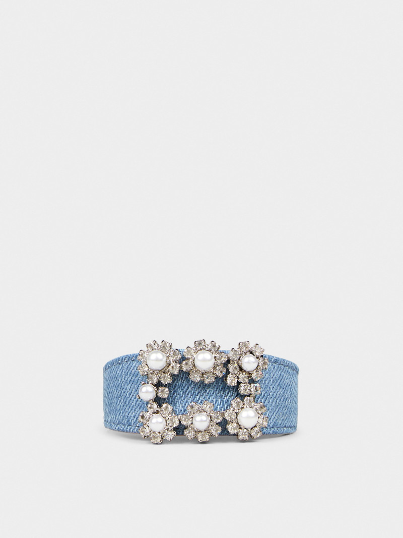 Flower Strass Pearl Buckle Bracelet 1