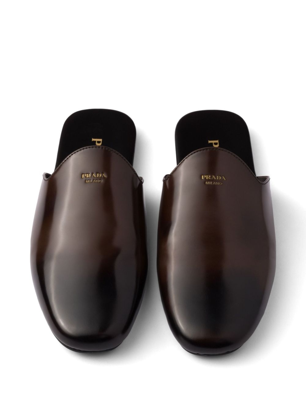 brushed-leather slippers - 4