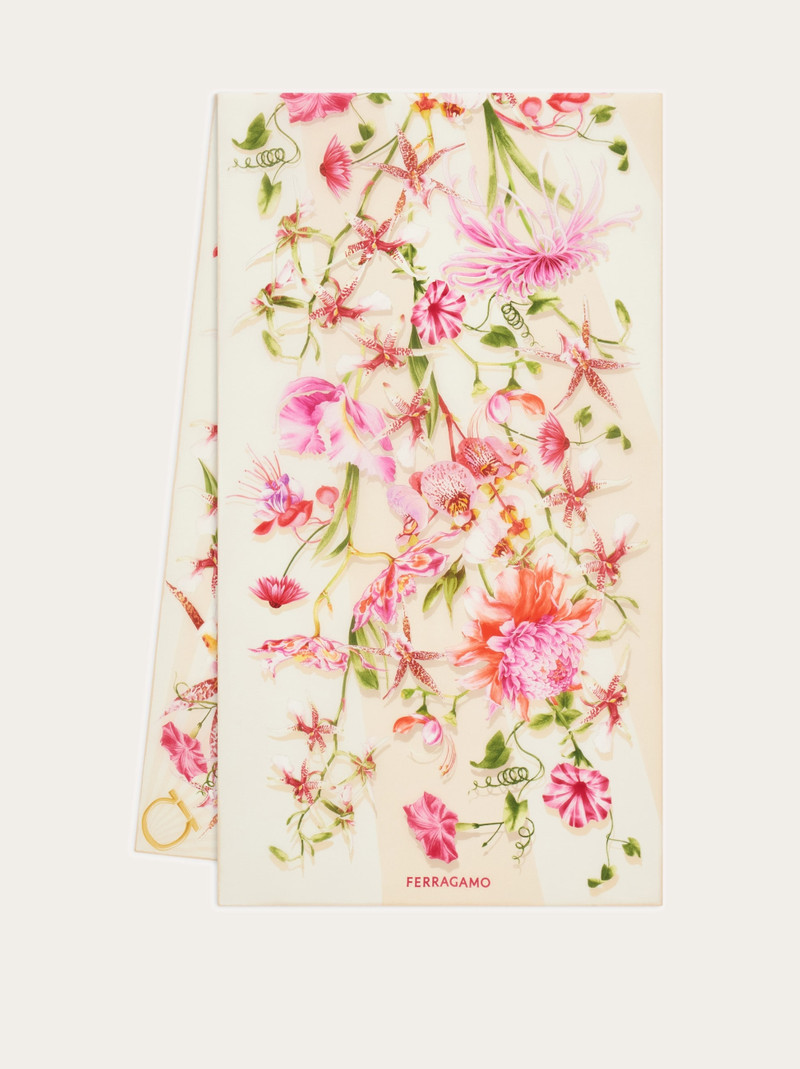 Gaia print silk scarf 1