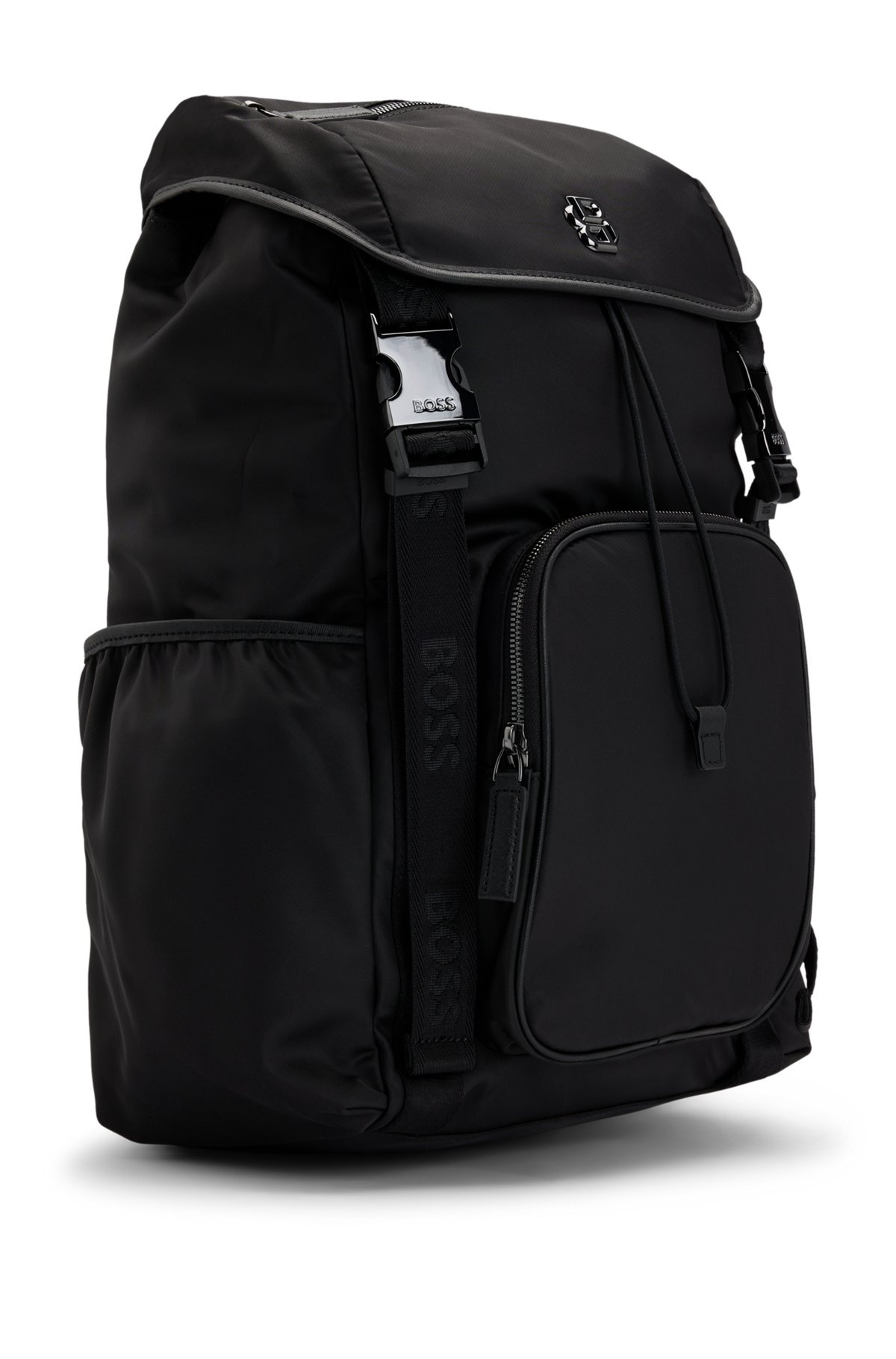 BOSS SELECTED BY SHOHEI OHTANI MULTI-POCKET BACKPACK WITH DOUBLE B MONOGRAM TRIM - 5
