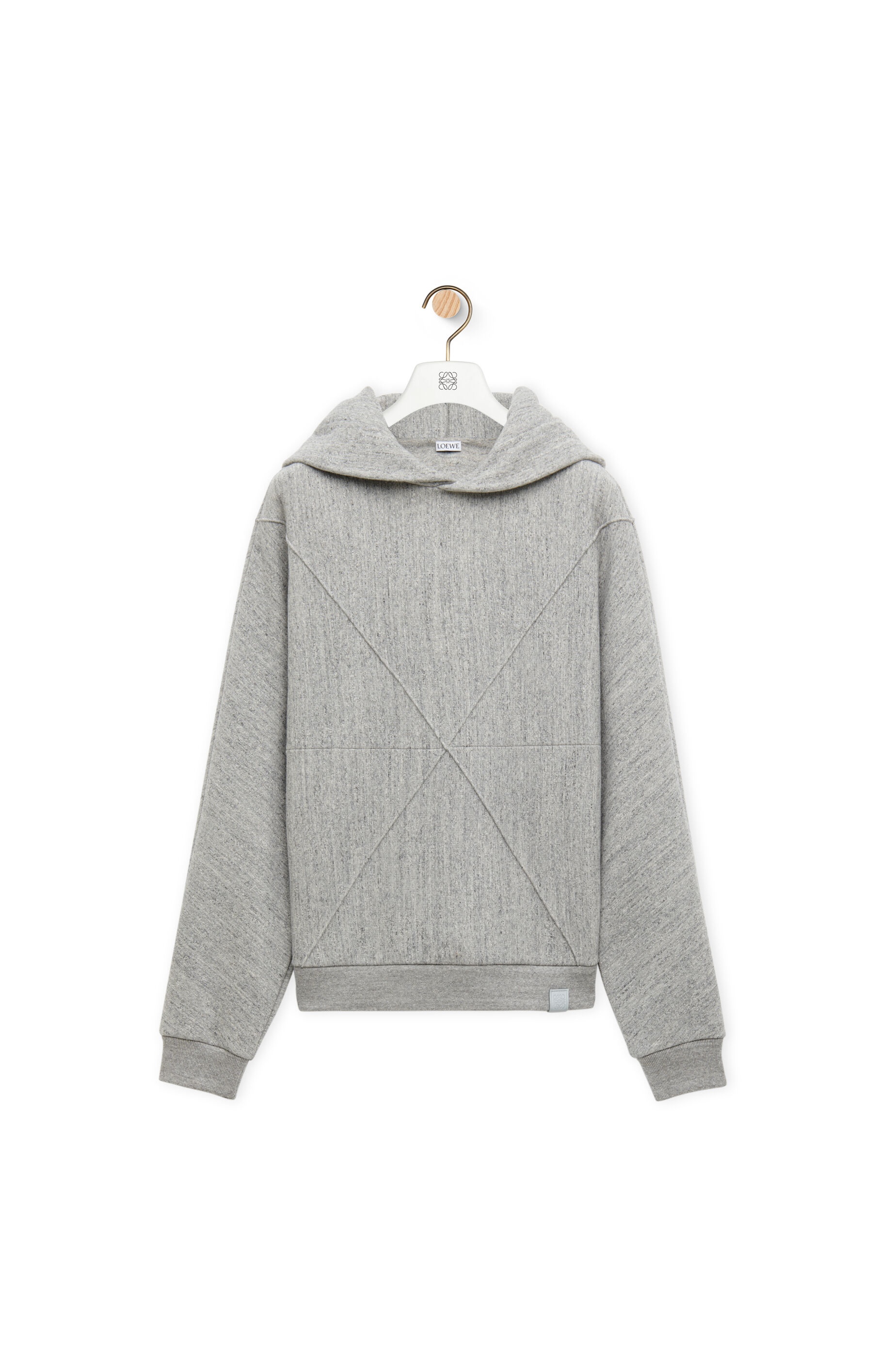 Puzzle fold regular fit hoodie in cotton - 1