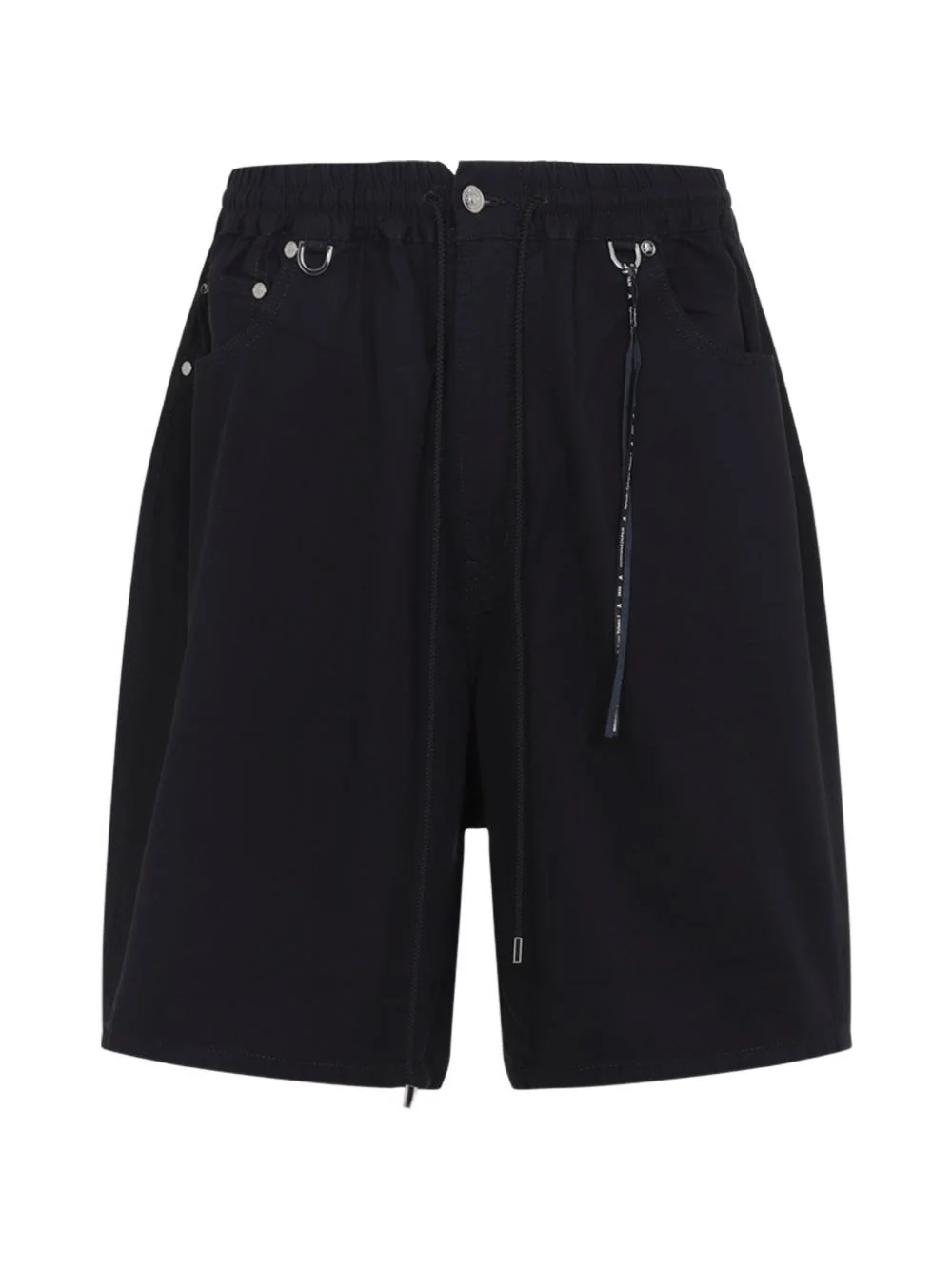 skull-graphic drawstring shorts - 1