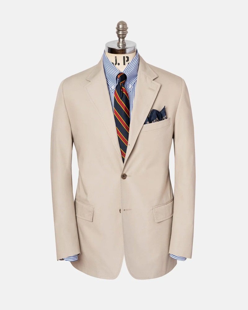 MADE-IN-CANADA SOLID TAN COTTON POPLIN SUIT 1