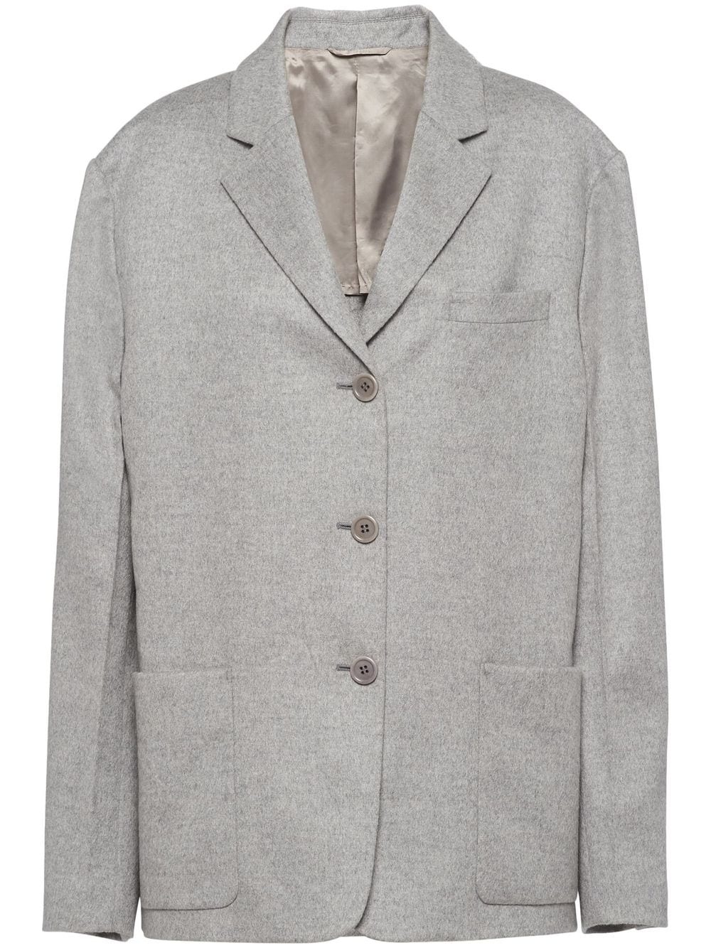 notched lapels cashmere blazer - 1