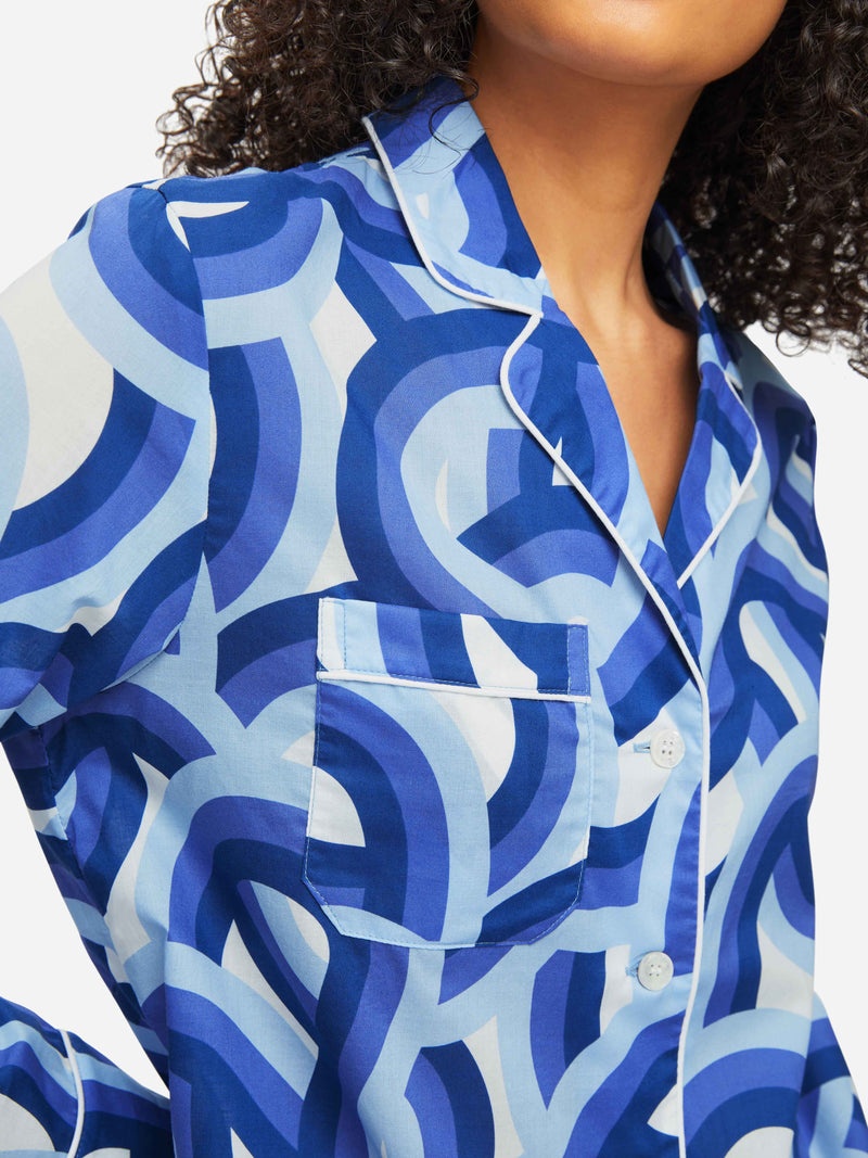Women's Pyjamas Ledbury 51 Cotton Batiste Blue - 5