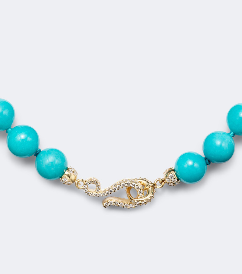 18kt gold necklace with amazonites and diamonds 6