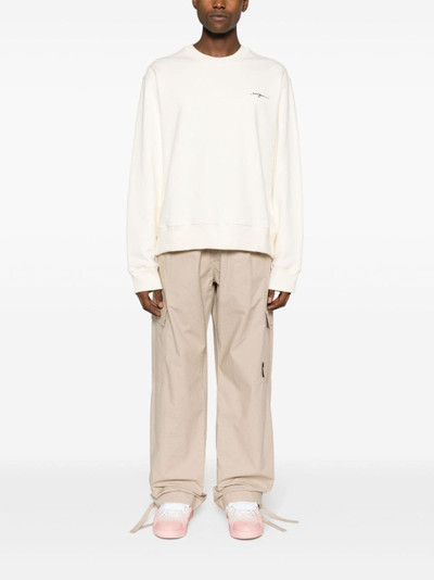 MSGM embroidered-logo cotton sweatshirt outlook