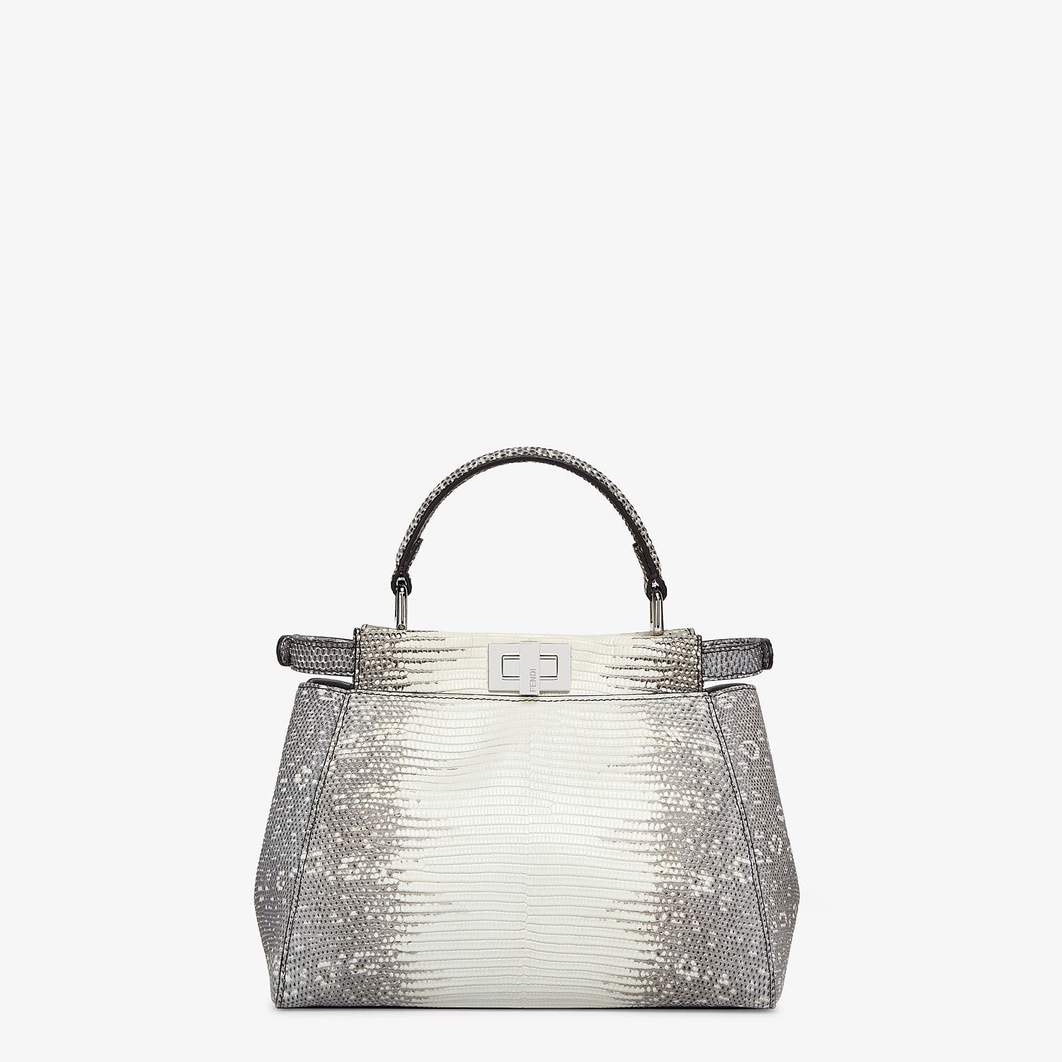 Gray gradient lizard leather bag - 4