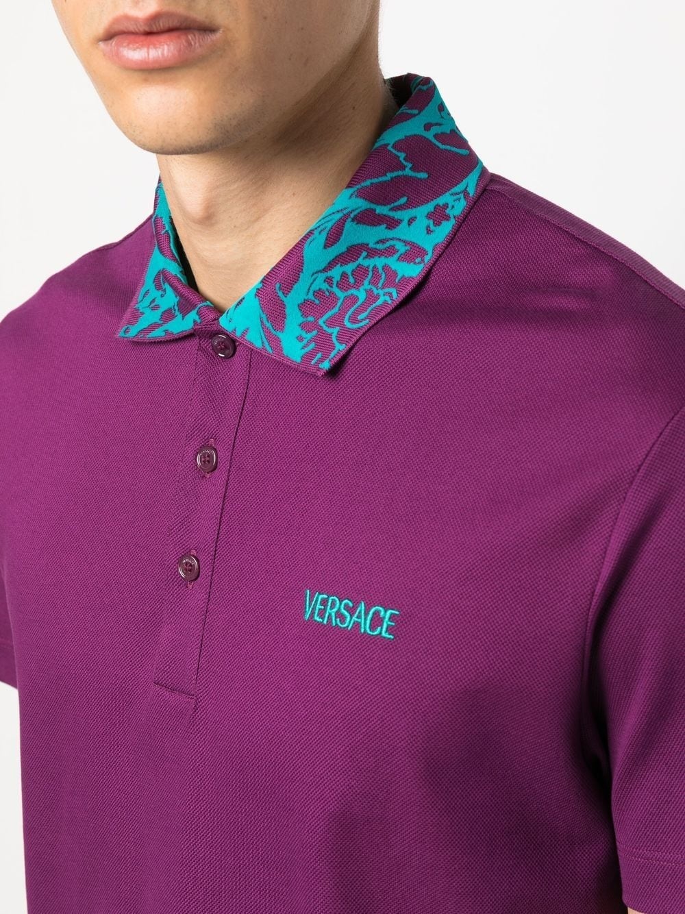 logo-embroidered cotton polo shirt - 5