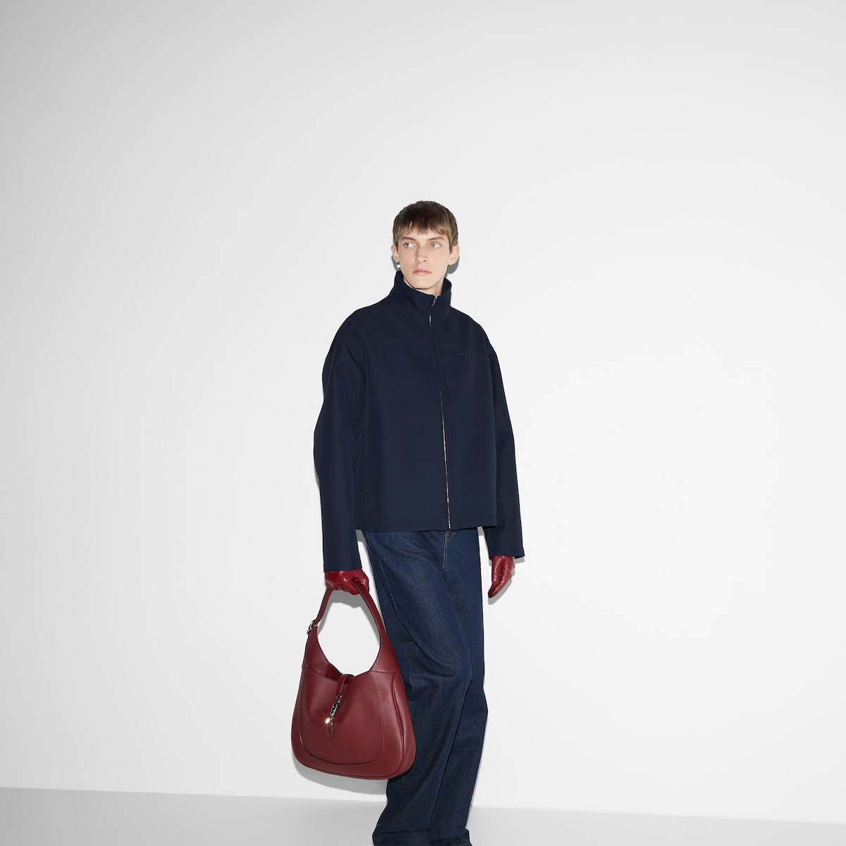 Wool acetate zip jacket with embroidery - 6