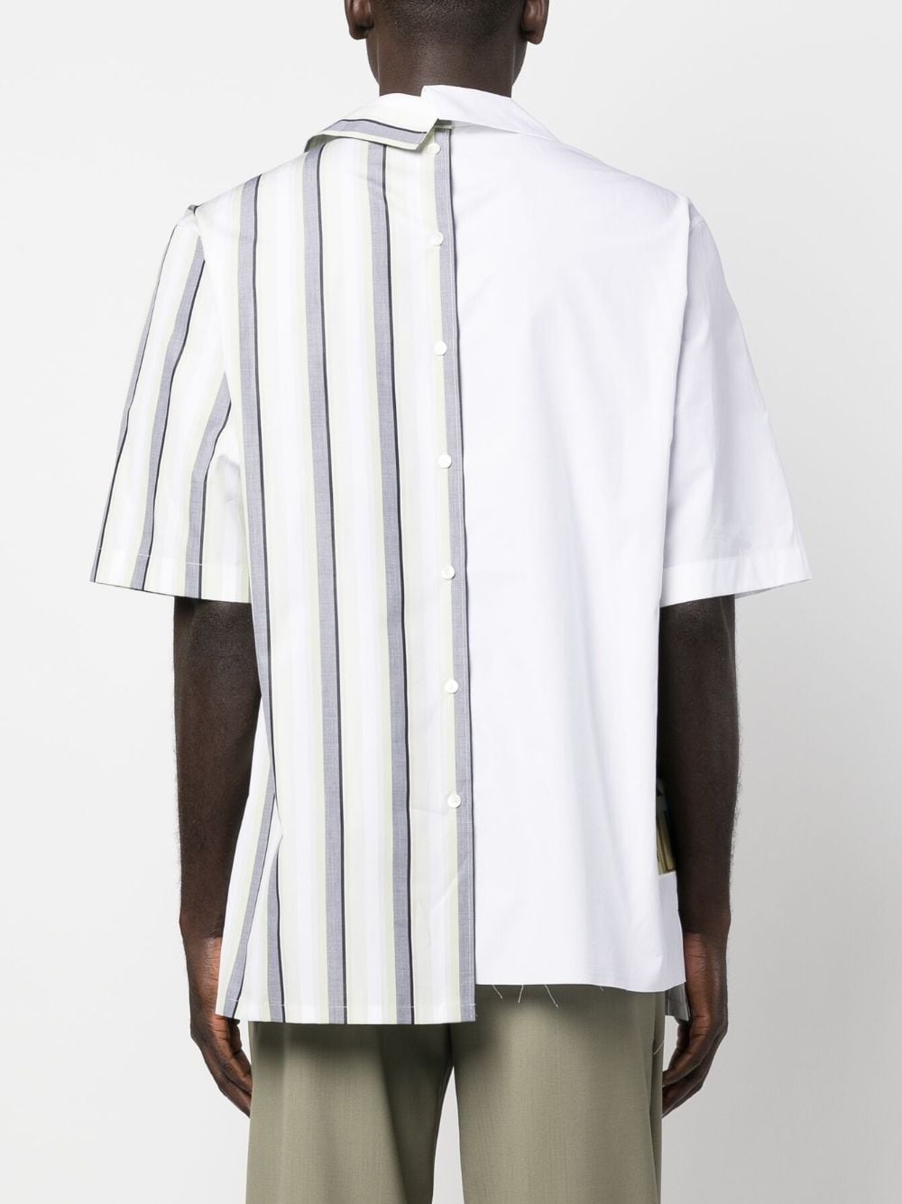 asymmetric patchwork shirt - 4