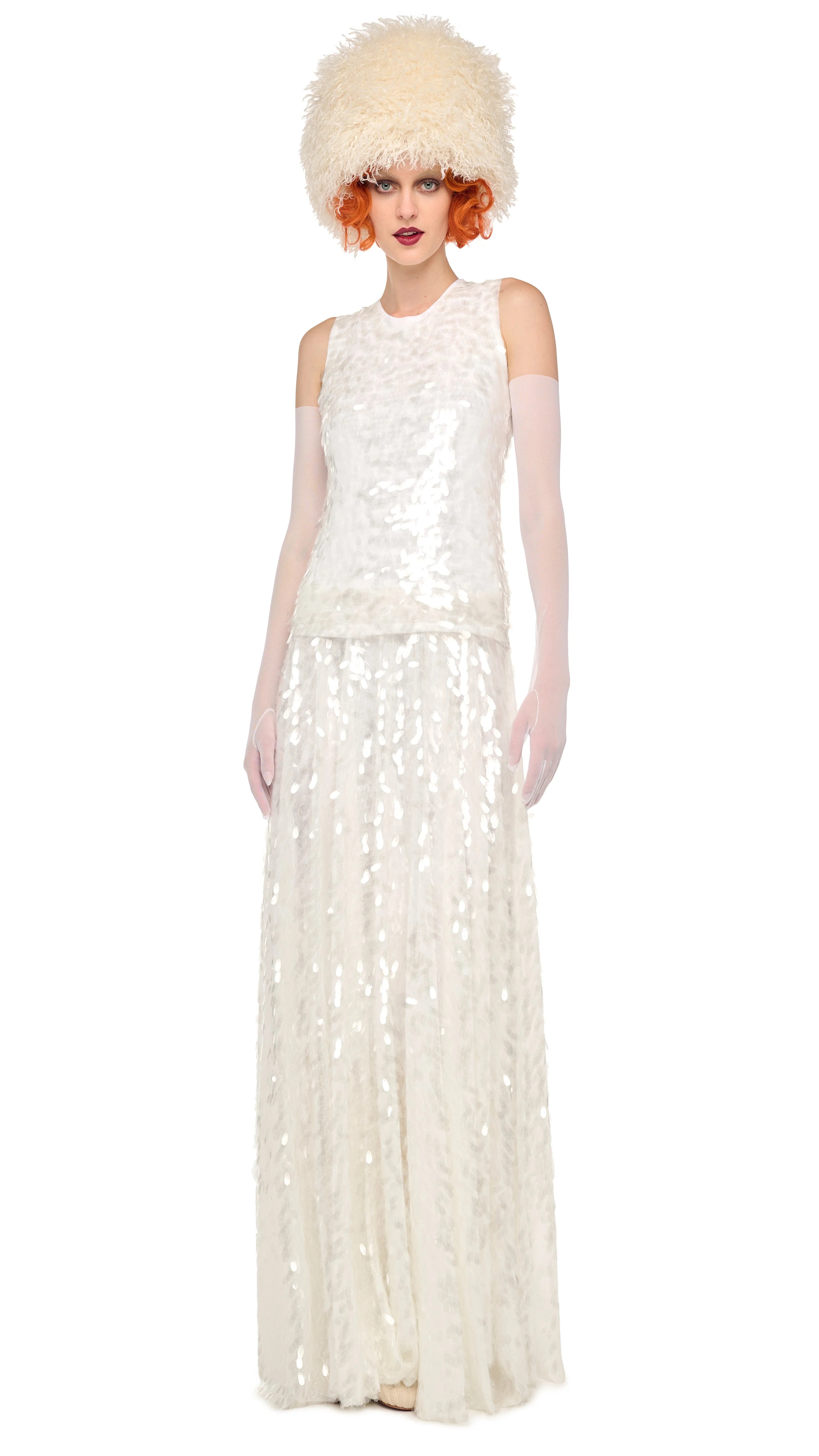 SLEEVELESS TOP / LONG FLARED GOWN - 1