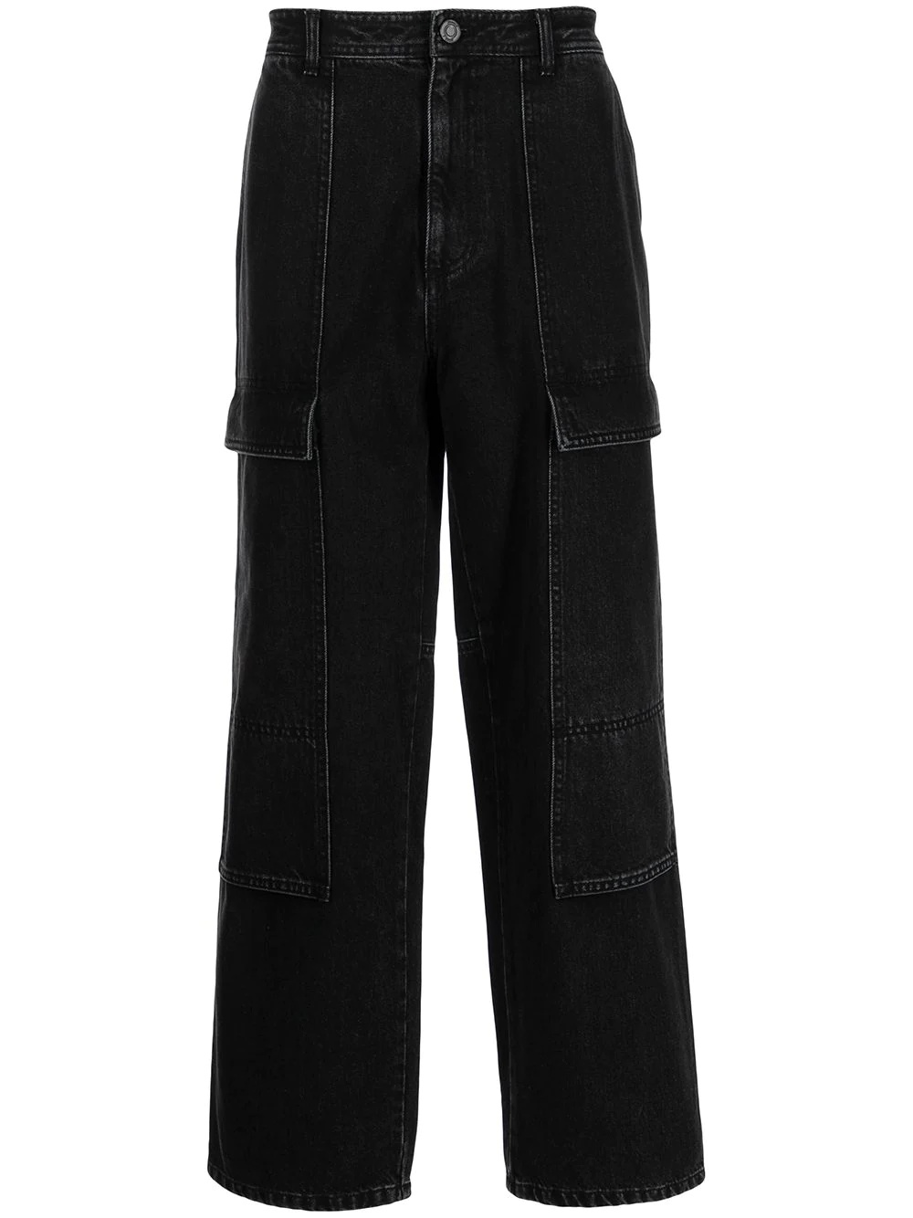 straight-leg cargo trousers - 1