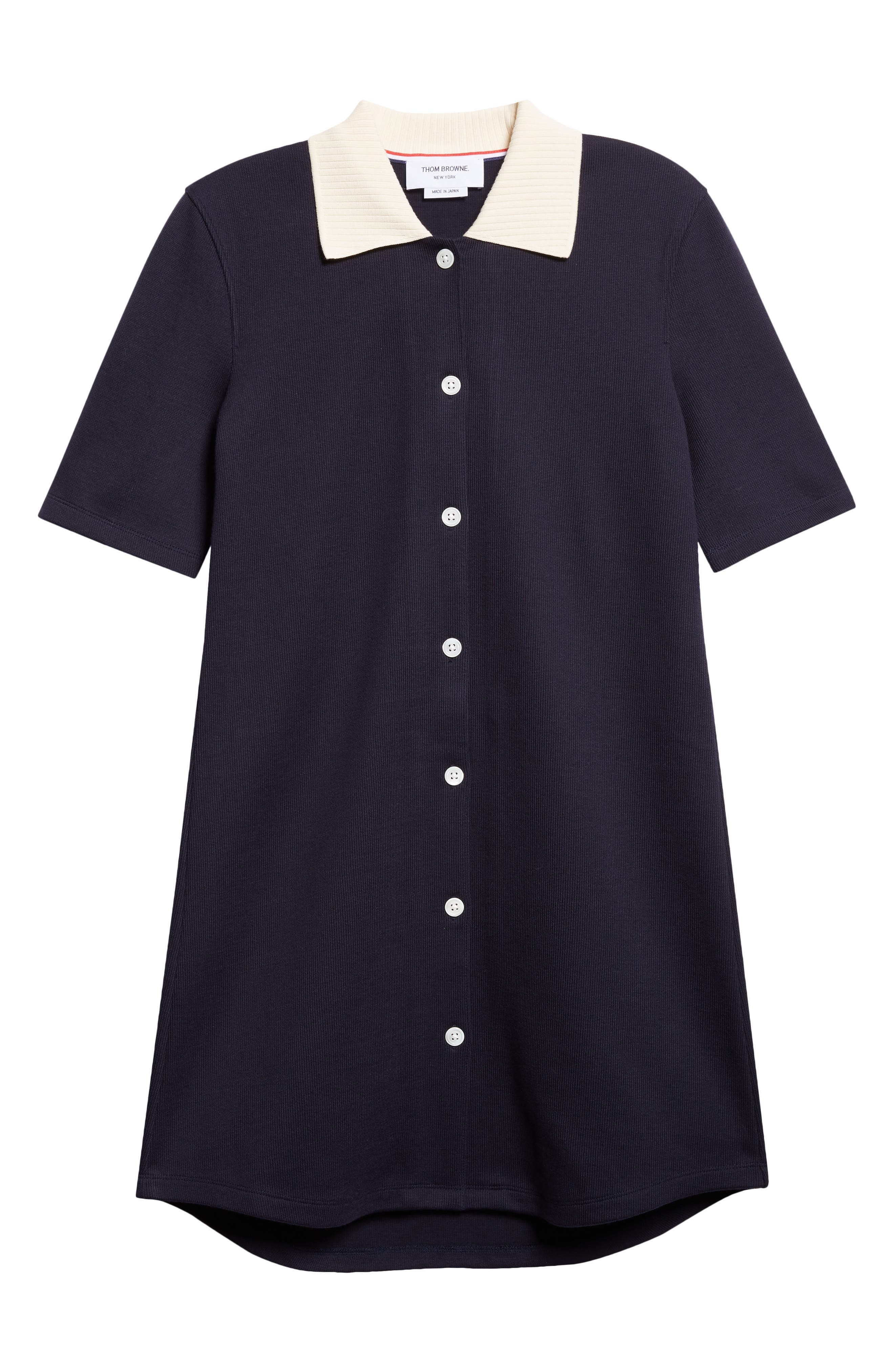 Thom Browne Cotton Polo Minidress in Navy at Nordstrom - 5