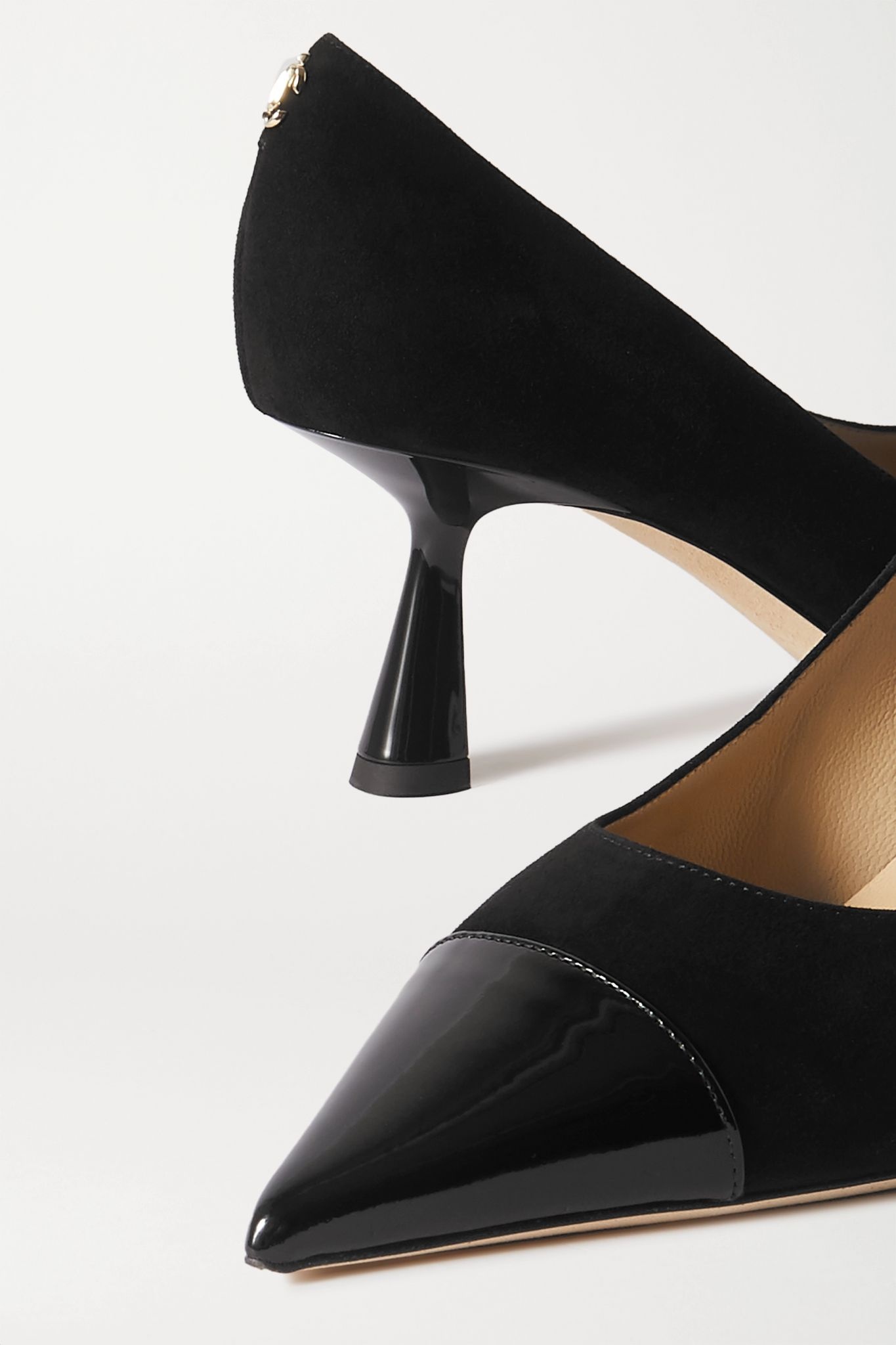 Rene 65 suede and patent-leather pumps - 4