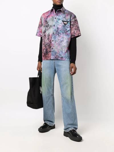 MSGM trees-print short-sleeve shirt outlook