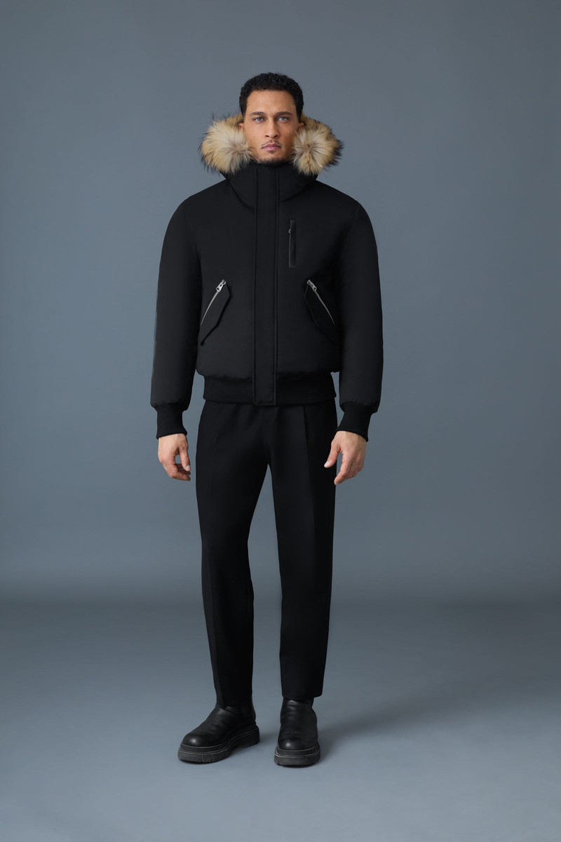 MACKAGE DIXON 2-in-1 Nordic Tech down bomber with natural fur outlook