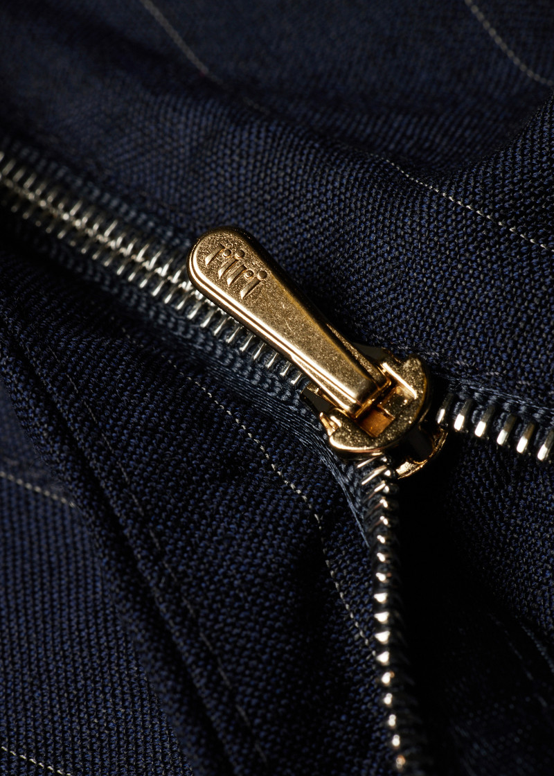 Navy Wool-Linen Pinstripe Co-ord 11