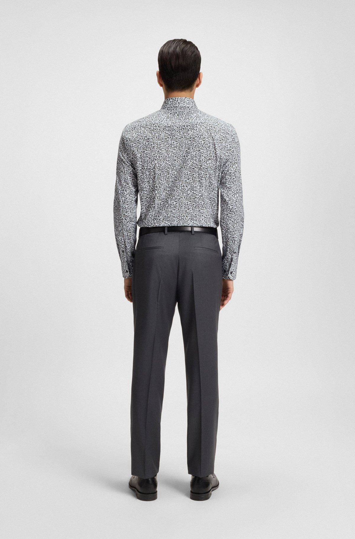 SLIM-FIT SHIRT IN FLORAL-PRINT STRETCH-COTTON POPLIN - 5