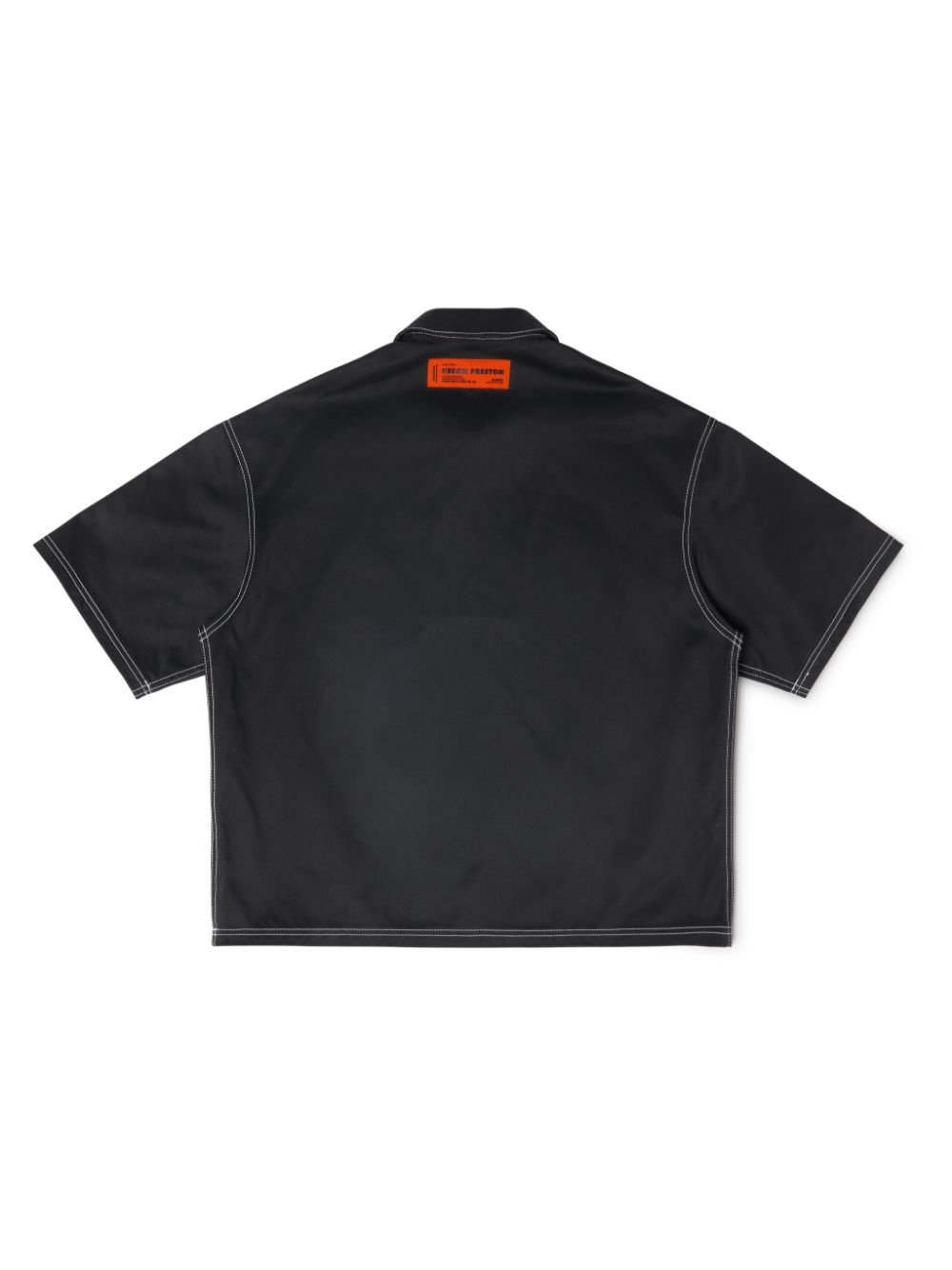 White Stitch Ss Zip Shirt - 6