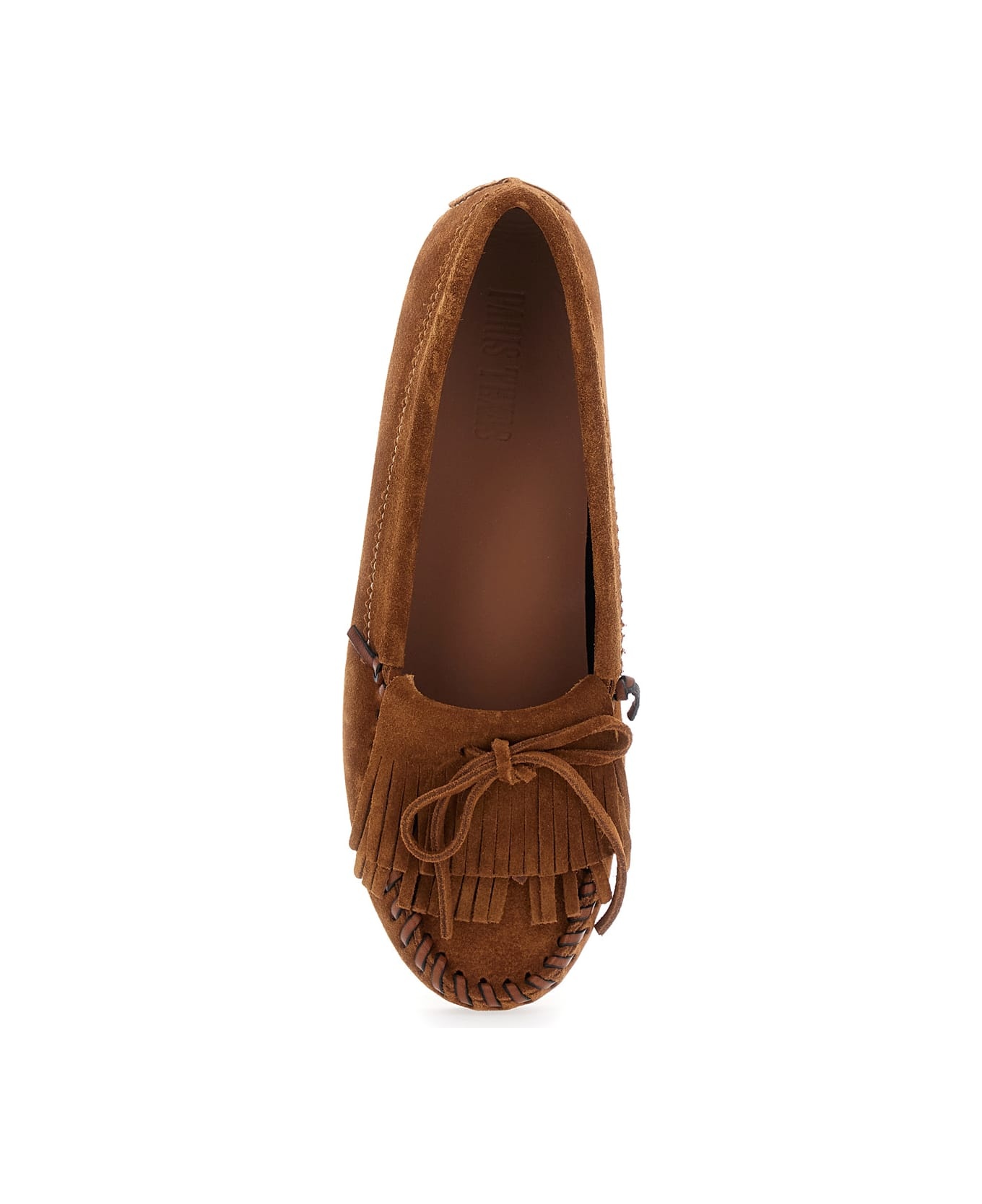 'indiana' Brown Loafers With Fringes In Suede Woman - 4