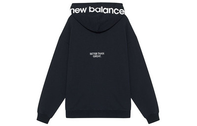 New Balance New Balance Logo Embroidered Sports Hooded Zipper Black MDA3E013-BK outlook