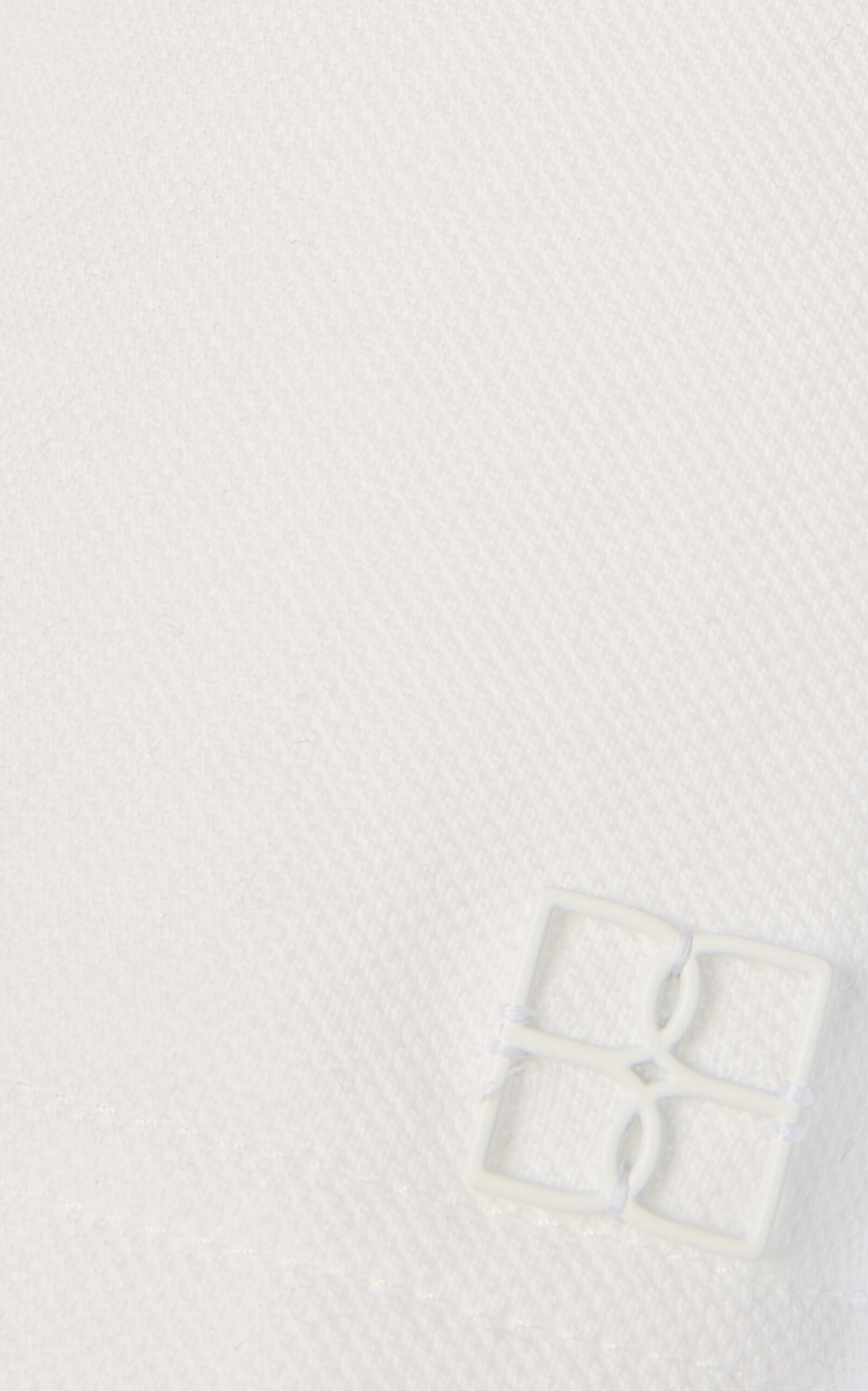 Square-Neck Cotton Polo Shirt white - 5