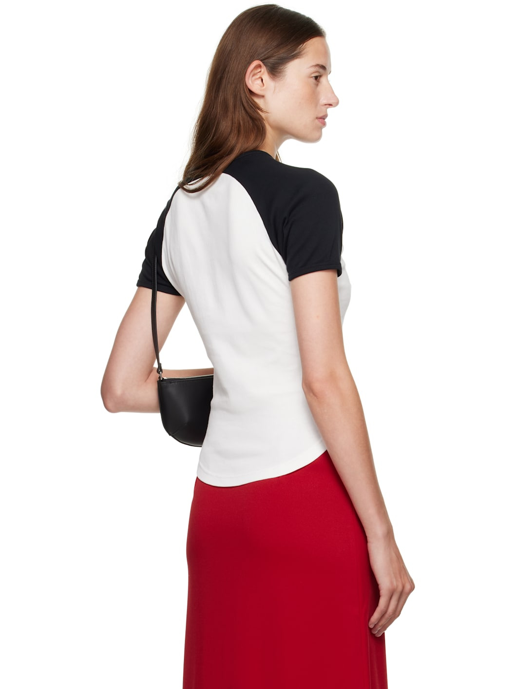 White & Black Circle Contrast T-shirt - 3