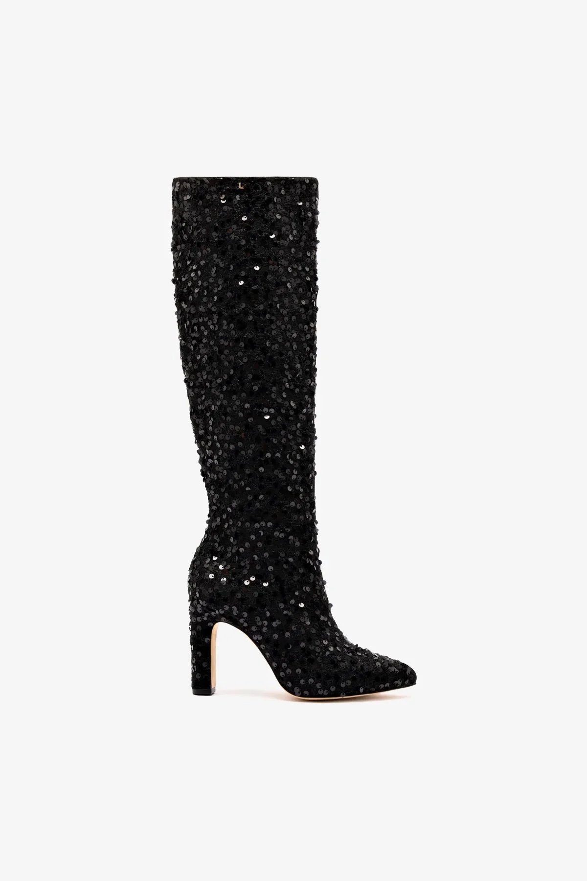 Cindy Hi Boot In Black Sequins - 1
