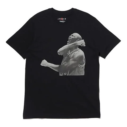 Air Jordan Breathable Round Neck Short Sleeve Black CN3589-010 - 1