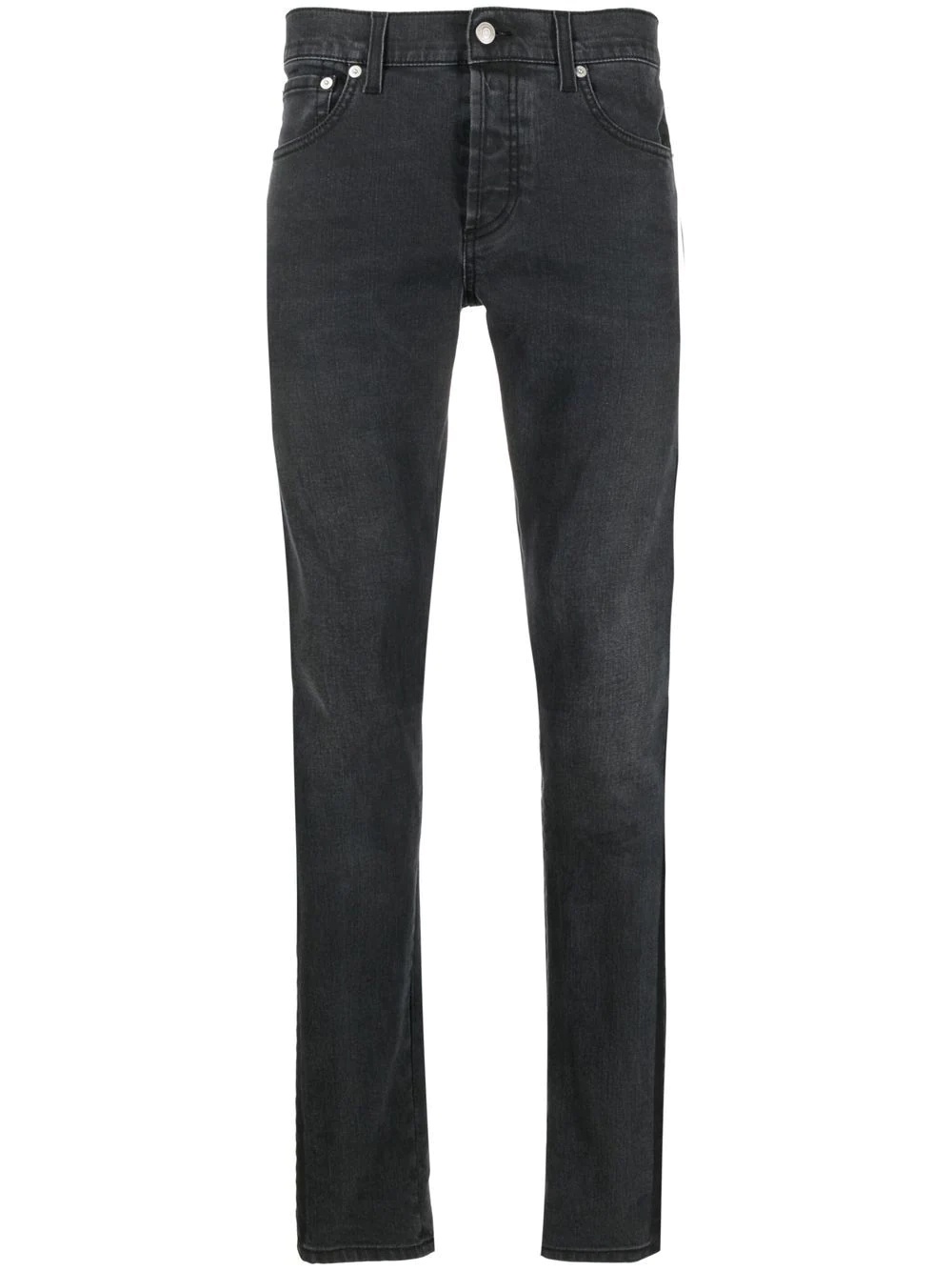 side stripe-print skinny jeans - 1