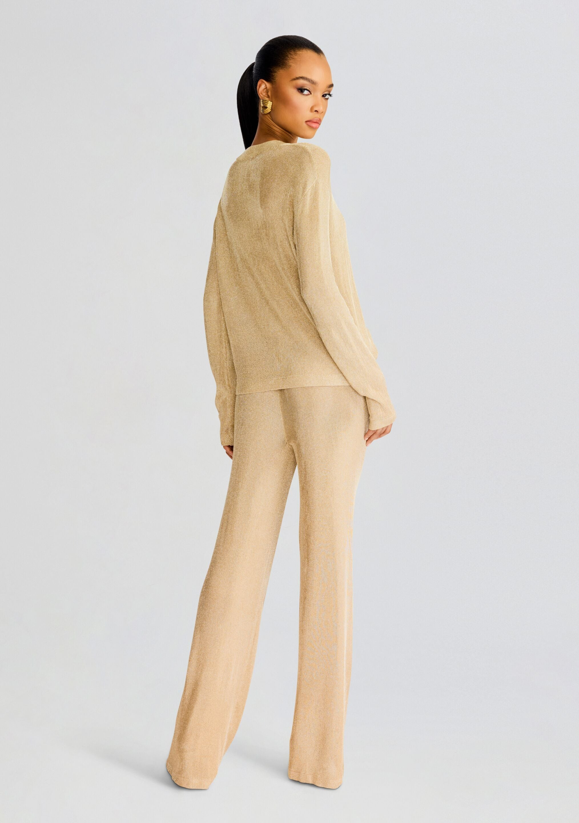 HANA METALLIC KNIT TOP - 3