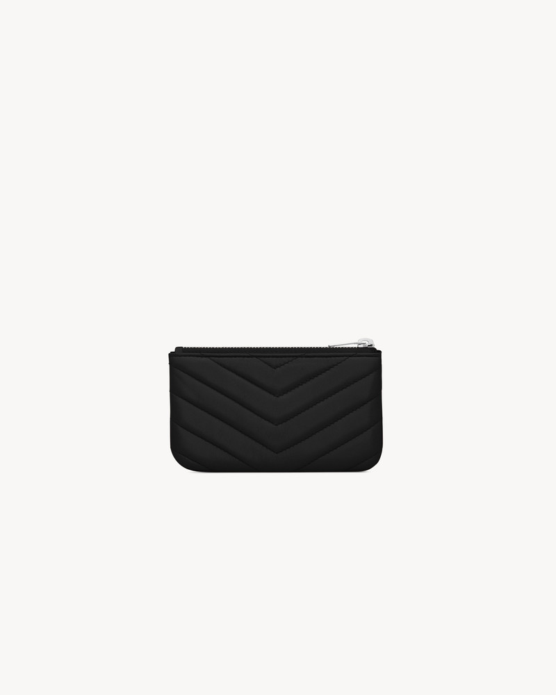 SAINT LAURENT CASSANDRE MATELASSÉ KEY POUCH IN SMOOTH LEATHER outlook