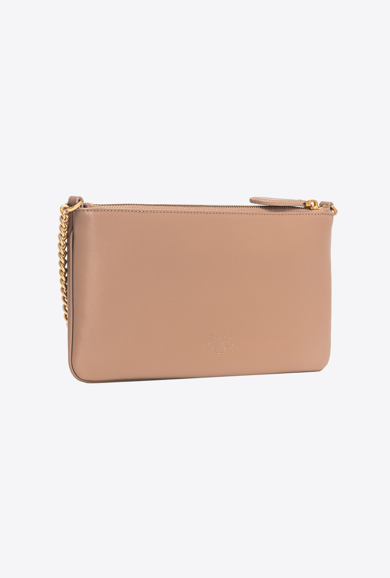 PINKO HORIZONTAL FLAT BAG IN LEATHER outlook