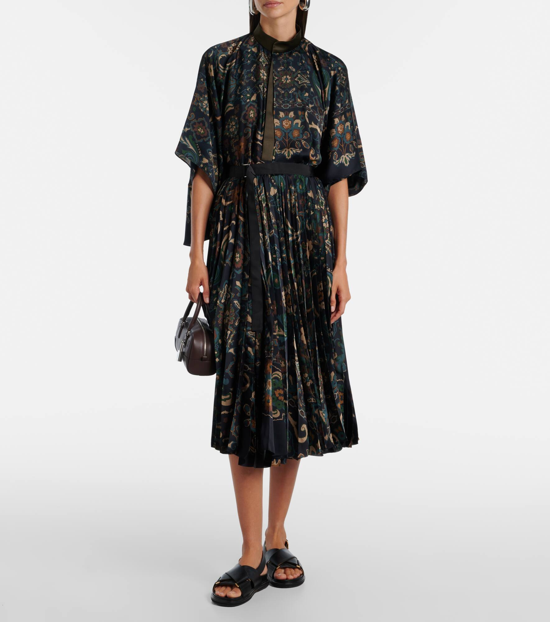 Floral pleated midi skirt - 2