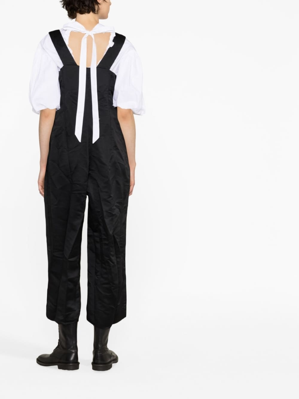 cropped-leg dungarees - 3