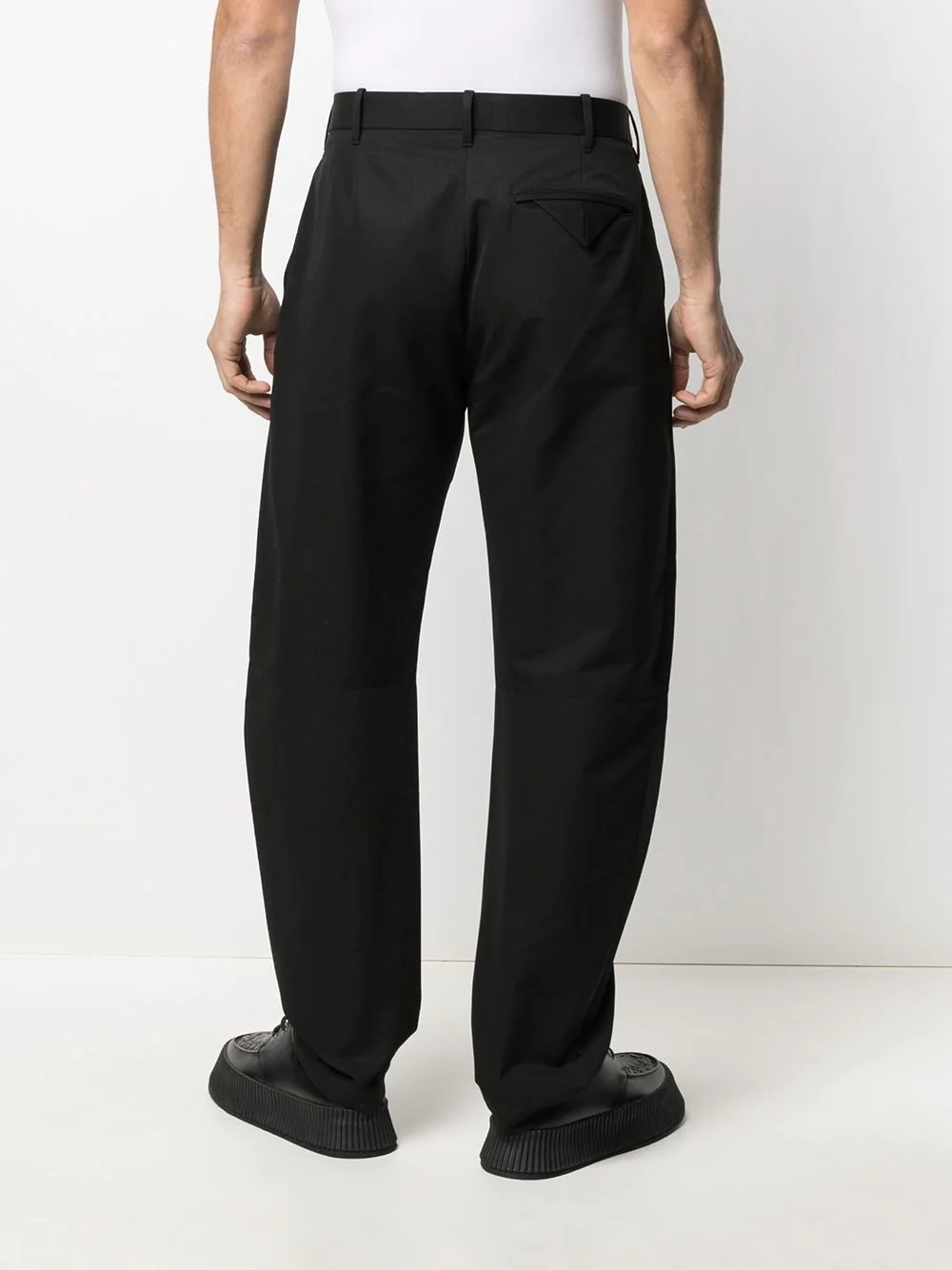 cotton straight-leg trousers - 4