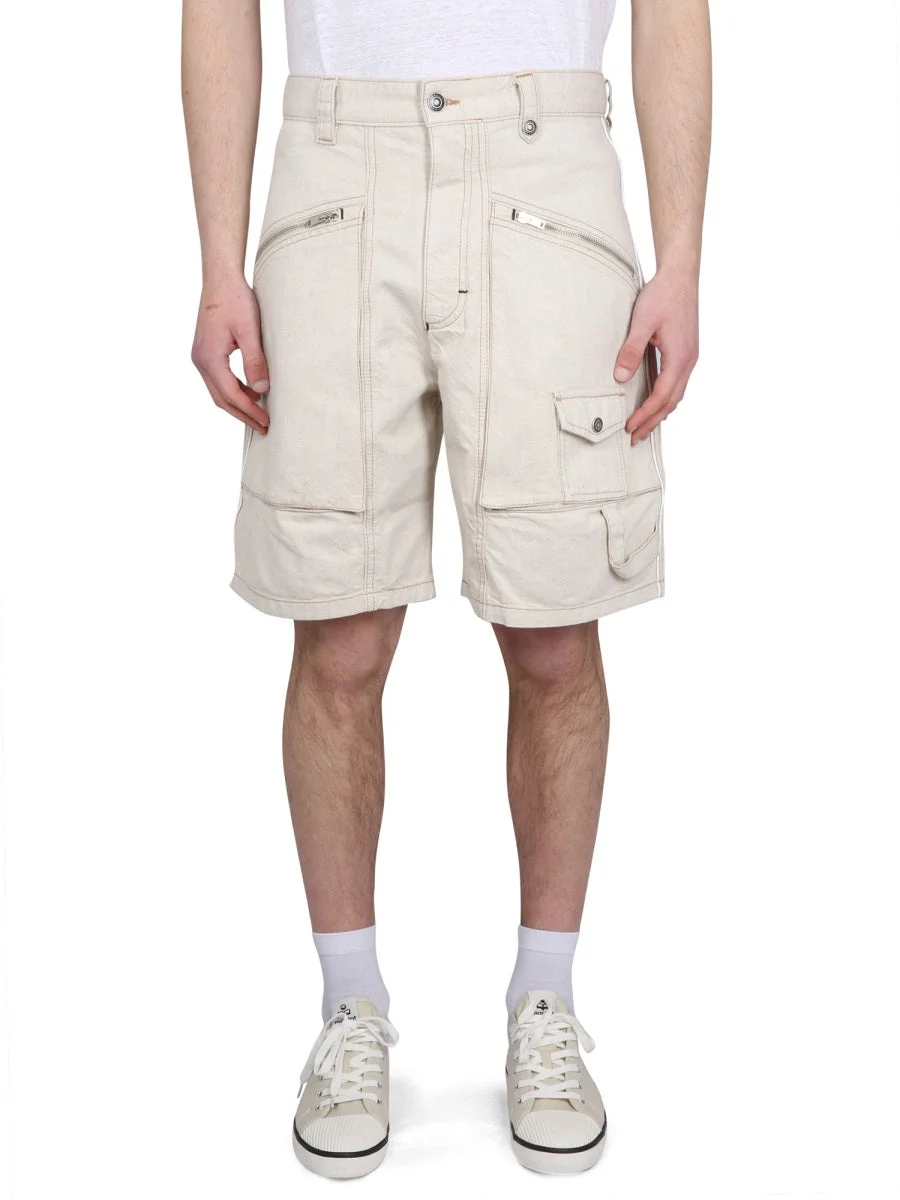 Marant Men Peio Denim Bermuda Shorts - 1