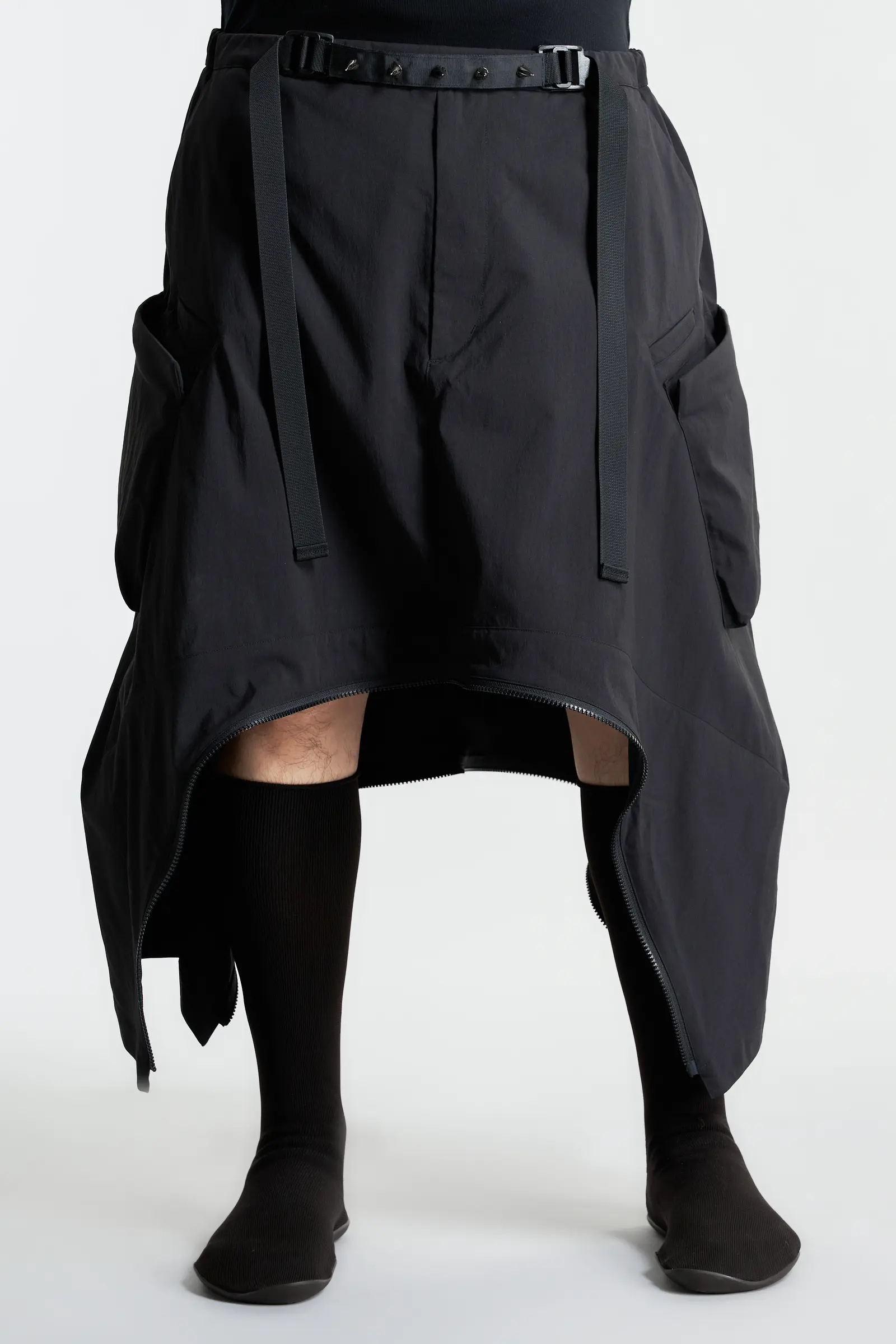 SK30-M Nylon Stretch Convert Cargo Skirt Black - 15